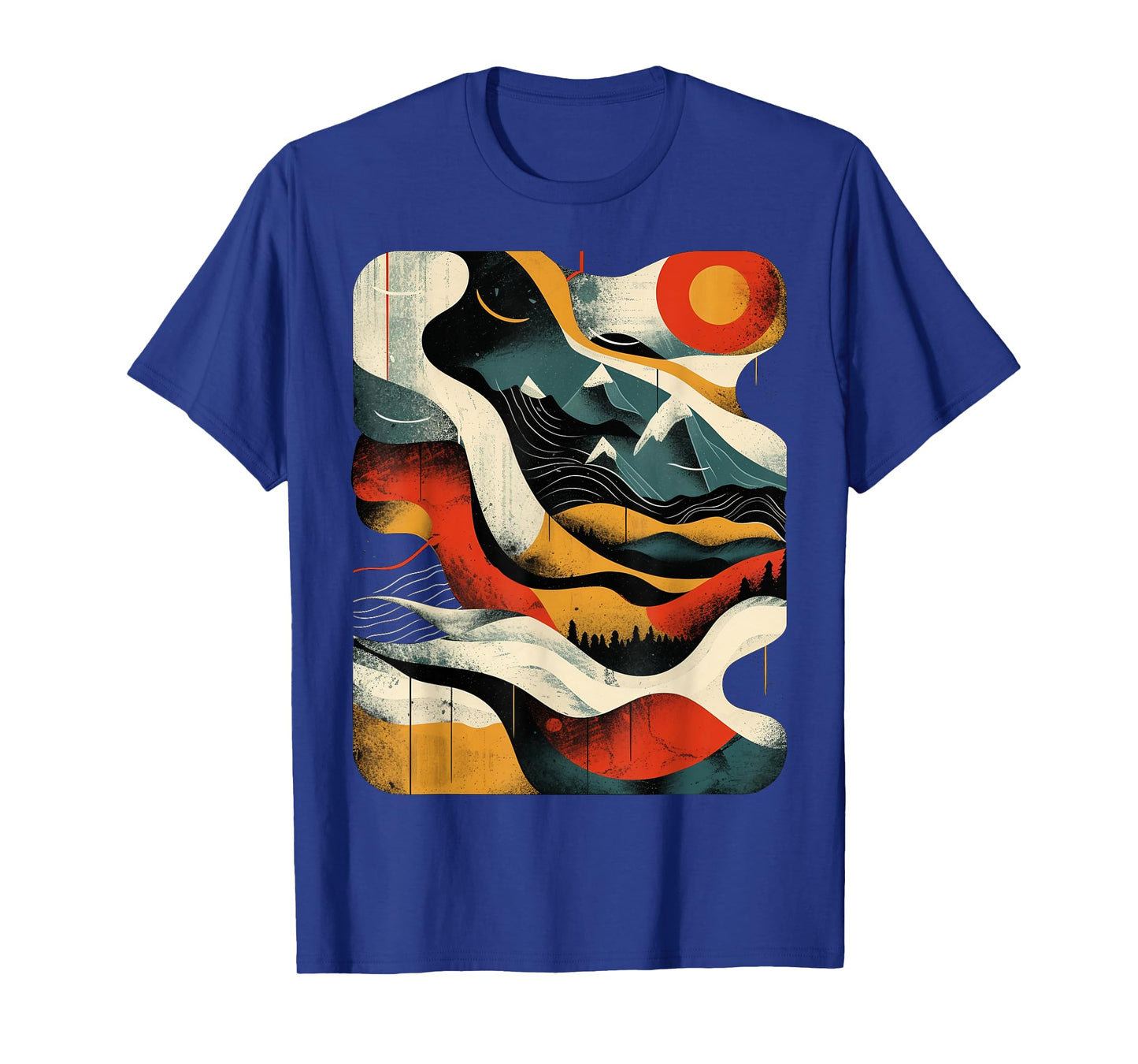 Artsy Hiker on Abstract Art Hiking T-Shirt