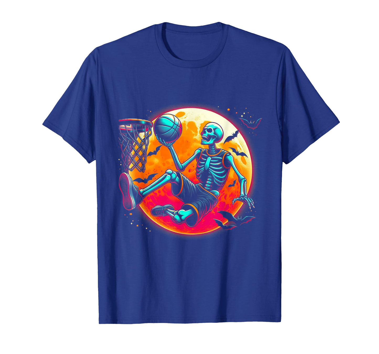 Halloween Basketball Funny Skeleton Spooky Basketball Player T-Shirt