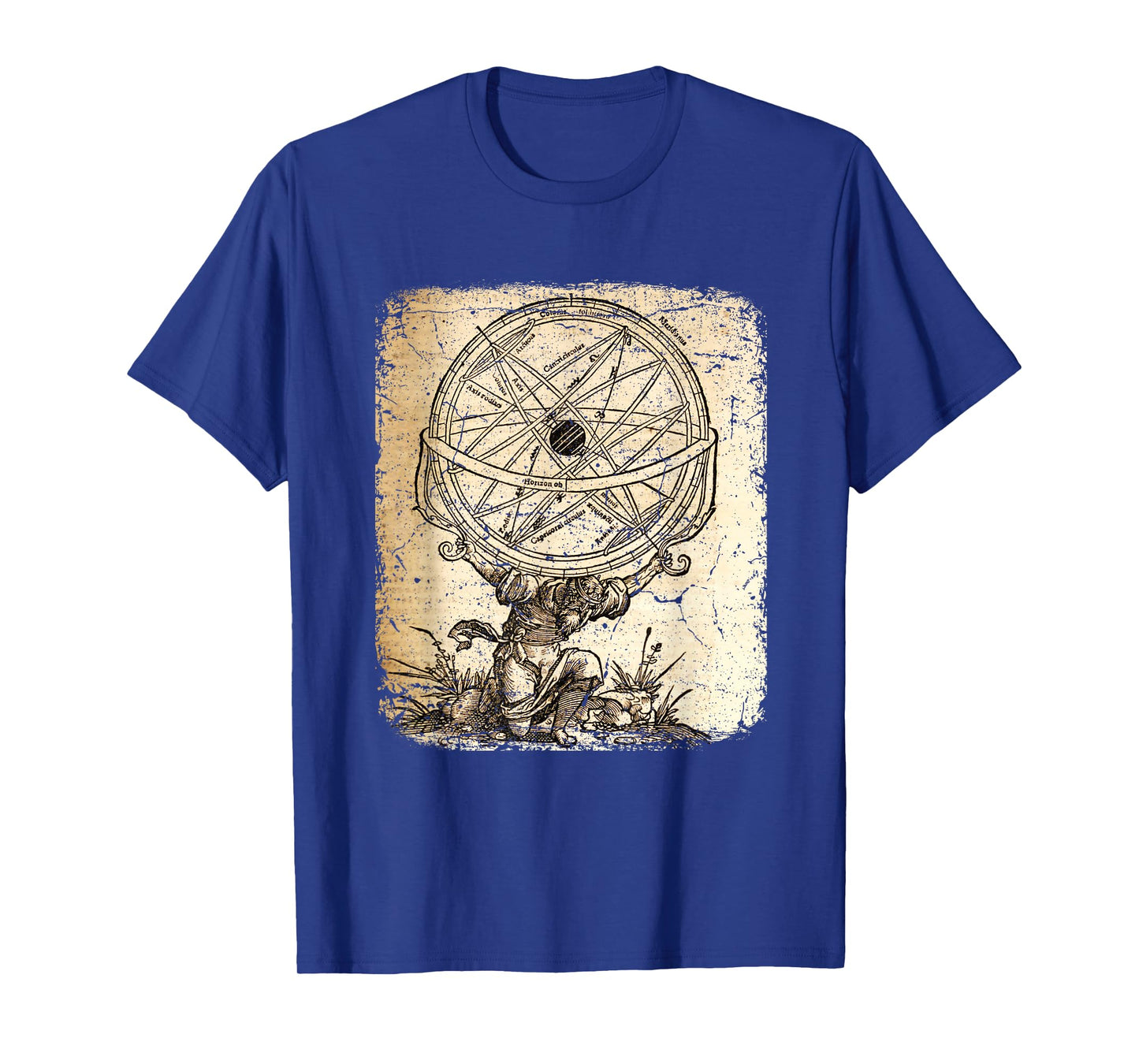 Vintage Atlas Greek God mythology Titan God History Art T-Shirt