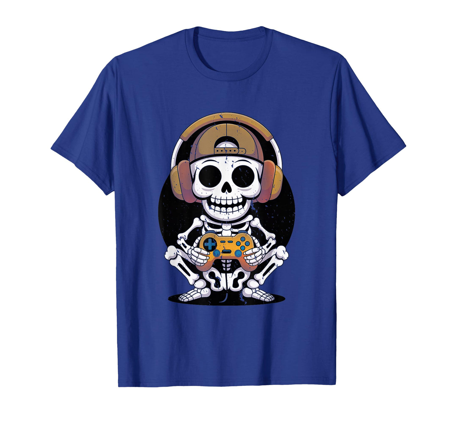 Halloween Skeleton Gamer Video Gaming Boys Men Kids Tees T-Shirt