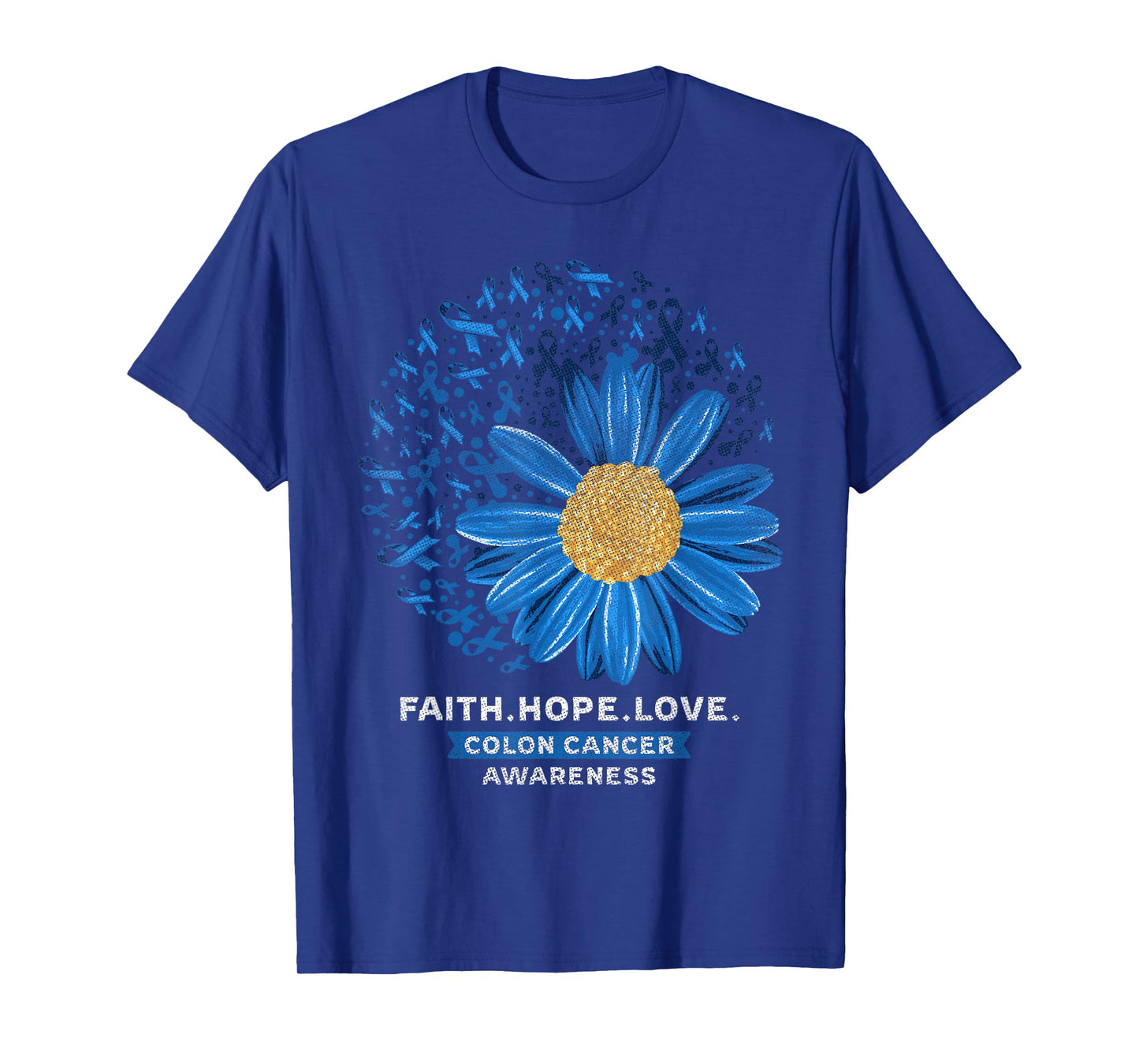 Colon Cancer Awareness Colonoscopy Sunflower Gift Mom Dad T-Shirt
