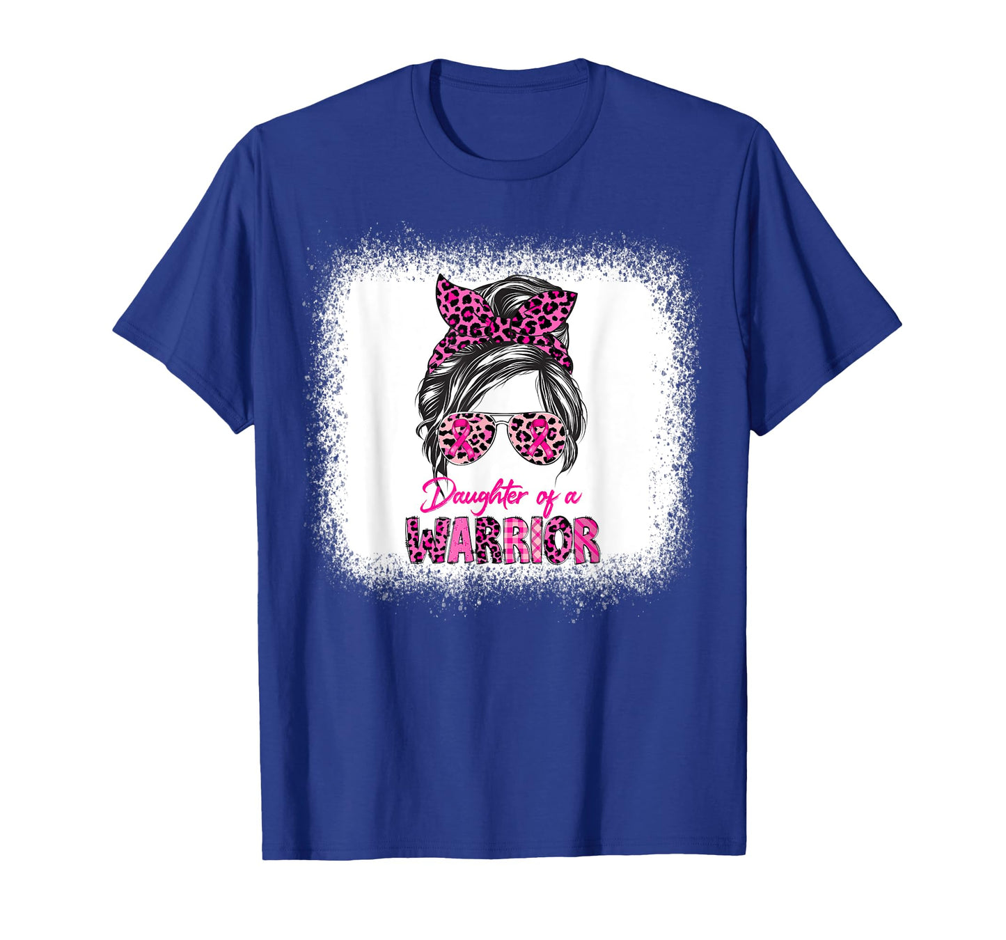 Messy Bun Daughter Of A Warrior Breast Cancer T-Shirt