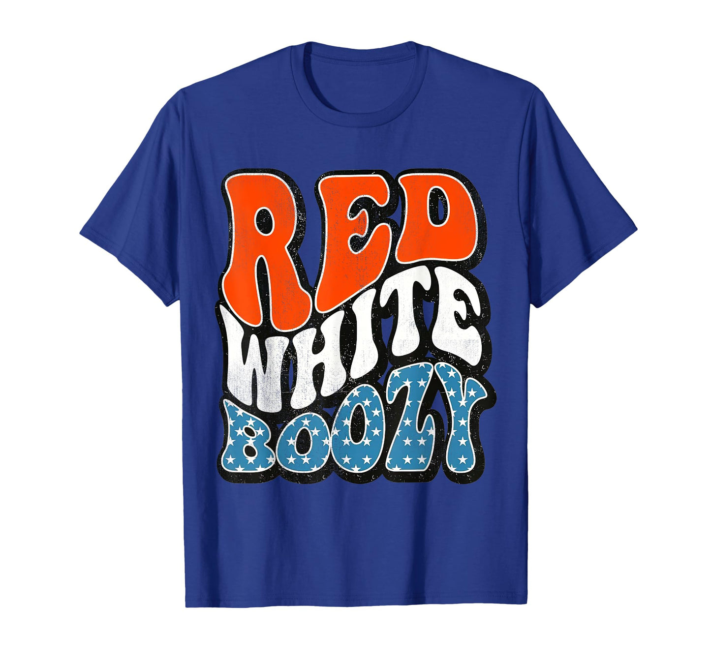 Red White & Boozy Retro, 4th Of July, Patriotic Tees T-Shirt for Women Men
