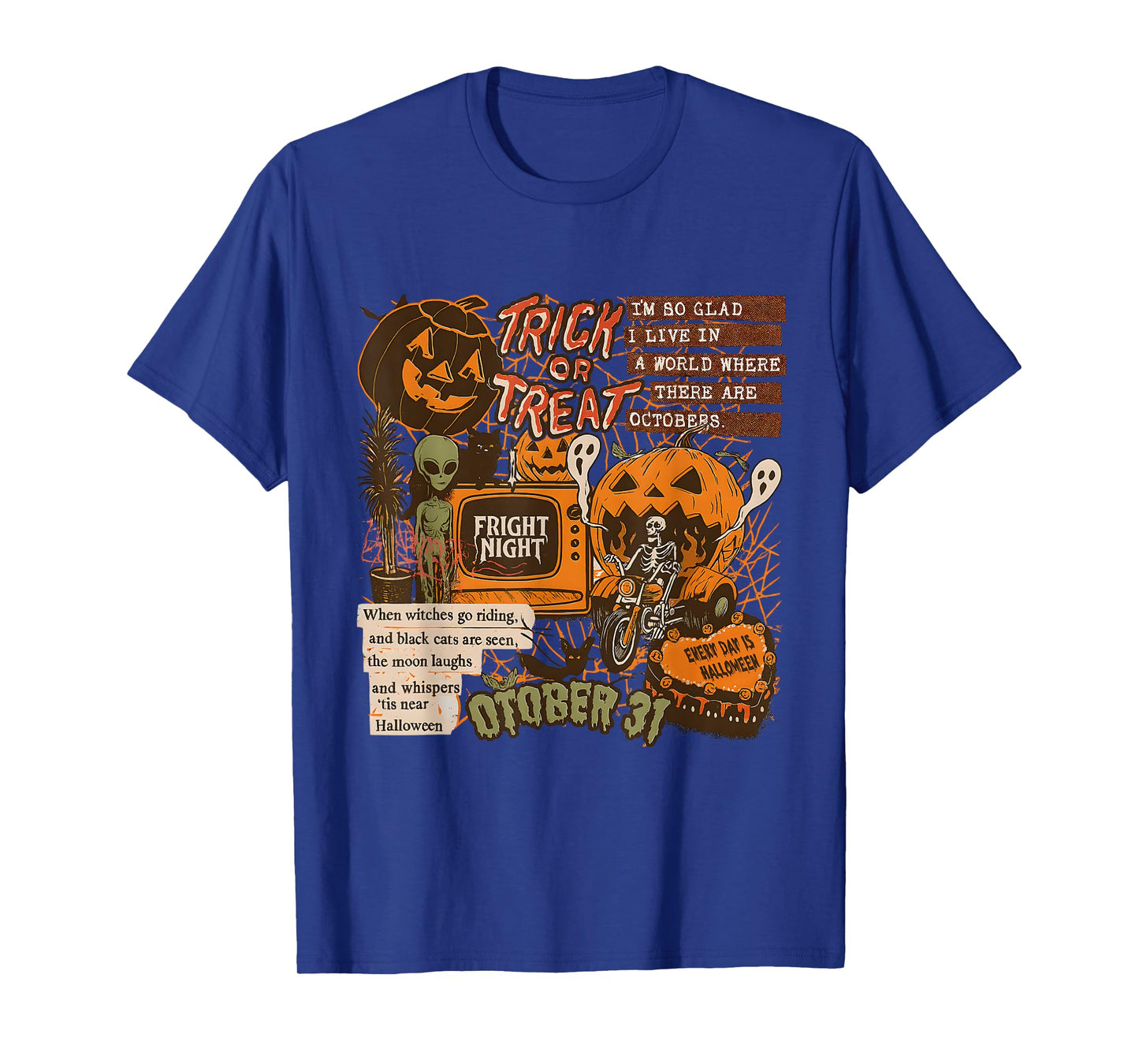 Grunge Retro Halloween Collage October 31 Artwork T-Shirt