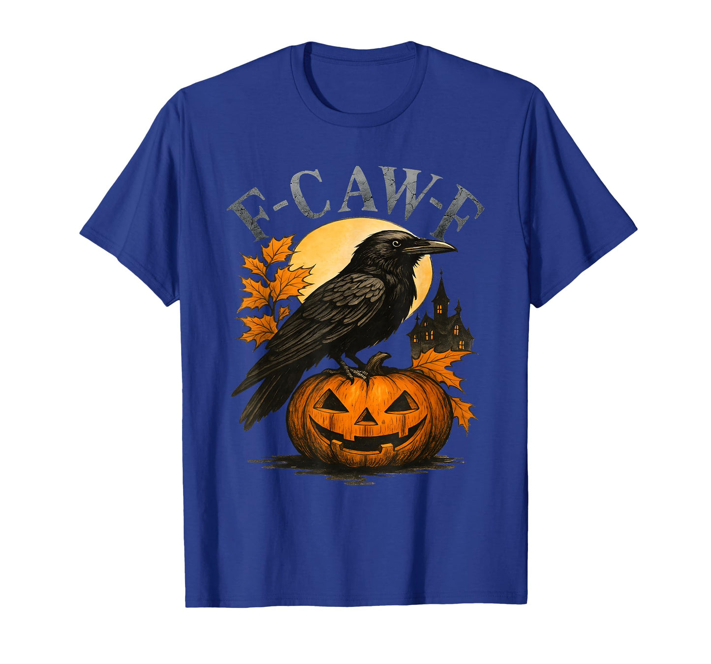 Black Crow, F-Caw-F Funny Black Bird Moon Gothic Adult Humor T-Shirt