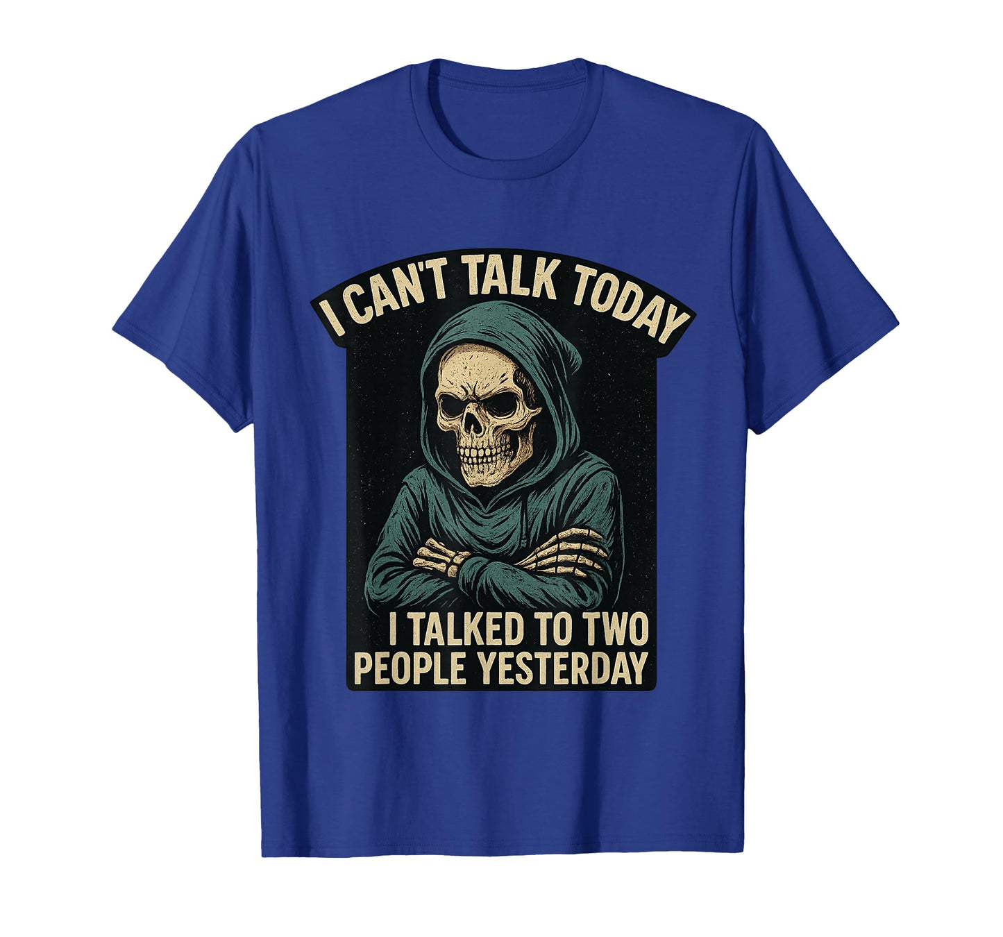 Funny Introvert Skeleton Halloween Boys, I Canβt Talk Today T-Shirt