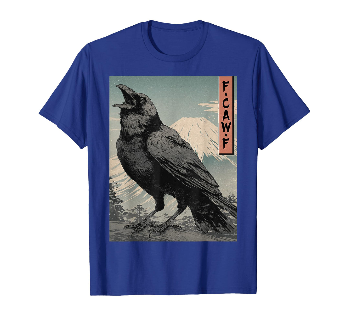 F-Caw-F Crow Funny Rude Japanese Art Adult Humor Graphic T-Shirt