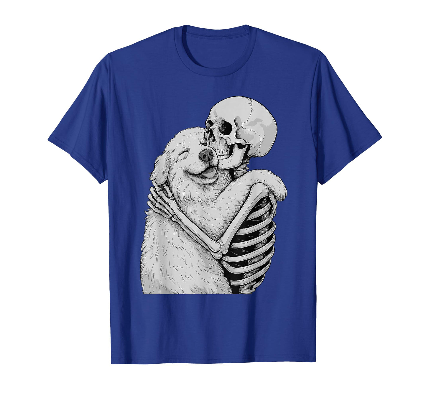 Great Pyrenees Skeleton Hug Halloween Dog Lover T-Shirt