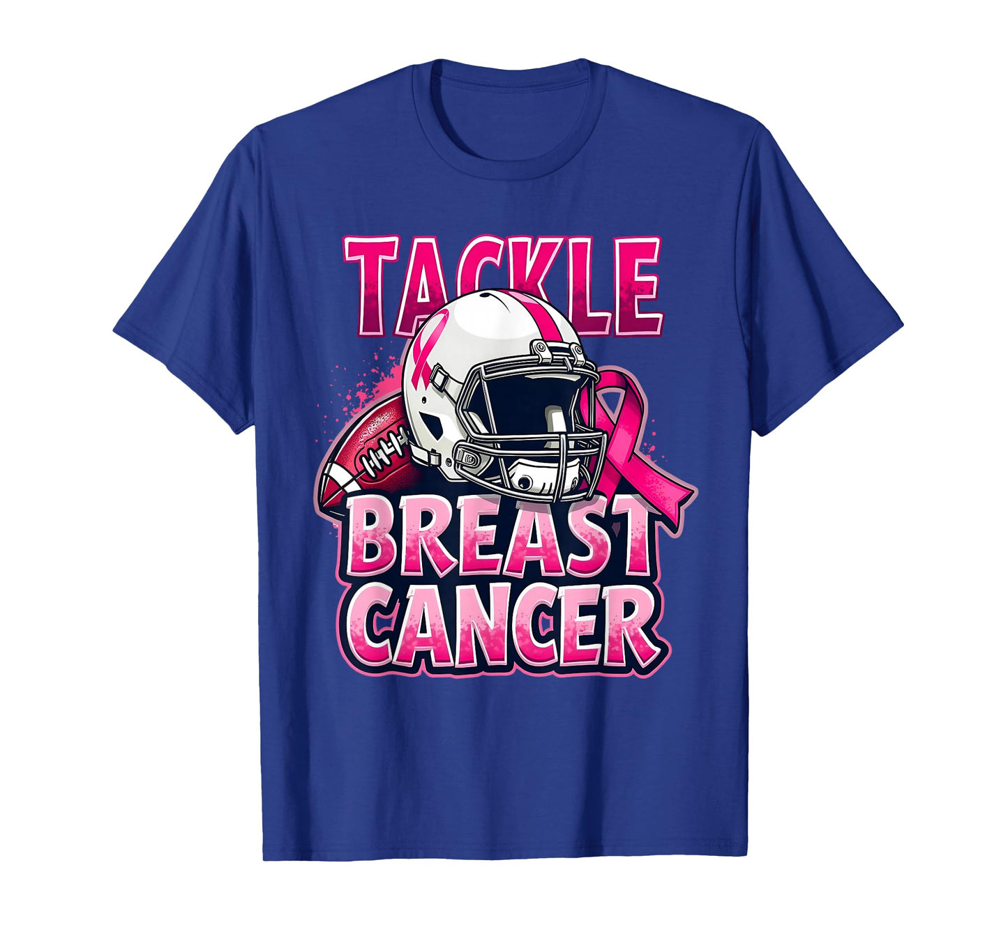 Pink Out Tackle American Football Breast Cancer Awareness T-Shirt