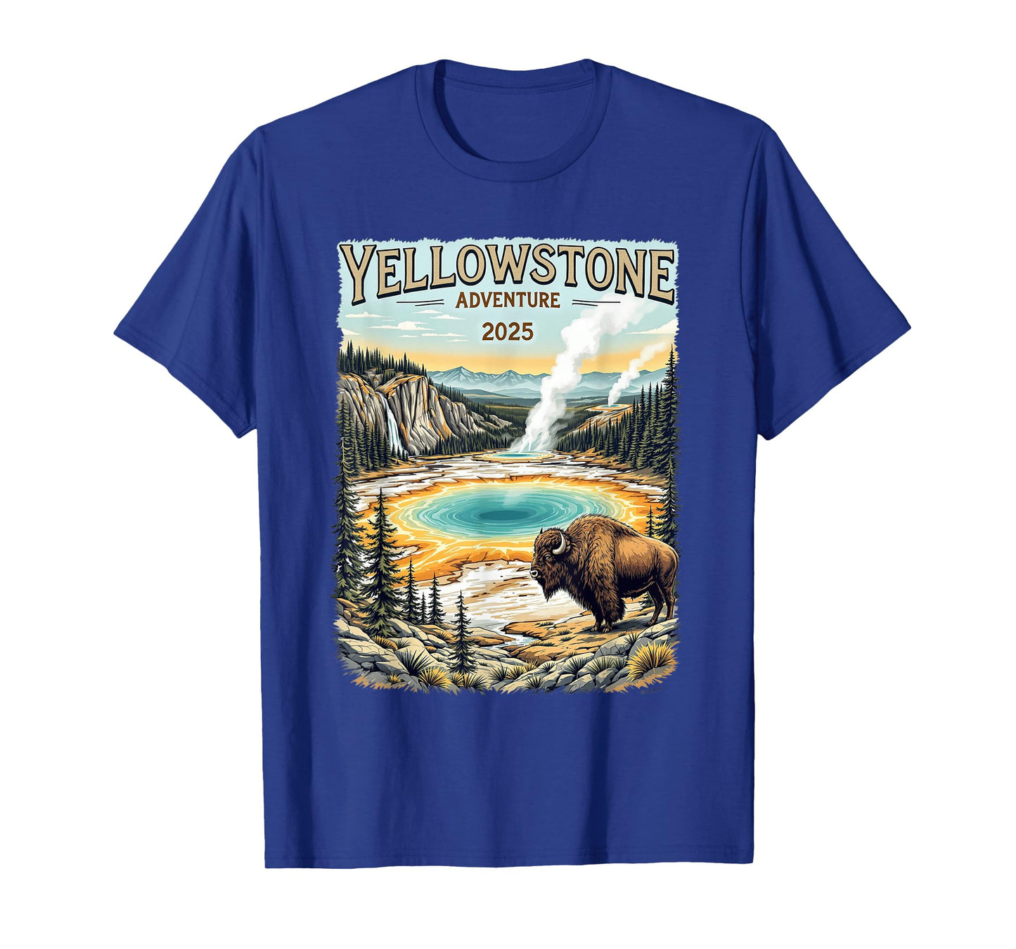 Yellowstone Adventure 2025 Bison Hot Spring T-Shirt