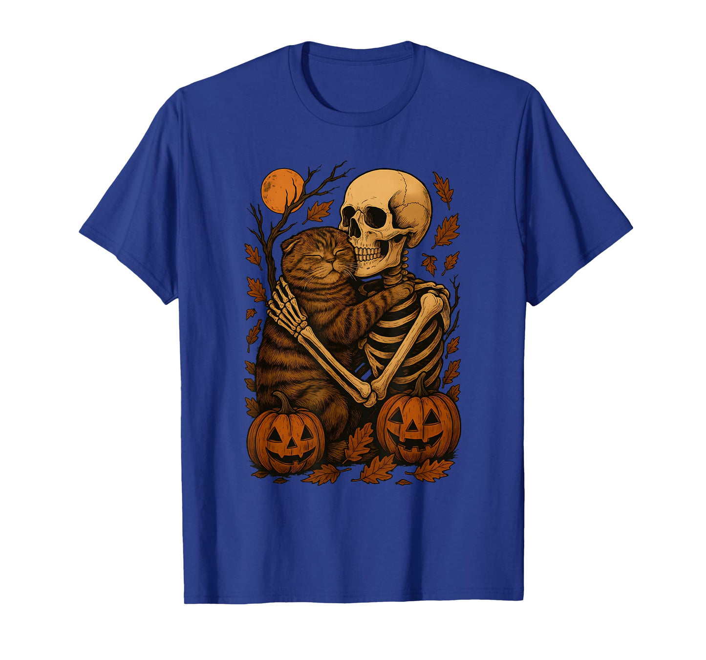 Skeleton Hugging Scottish Fold T-Shirt