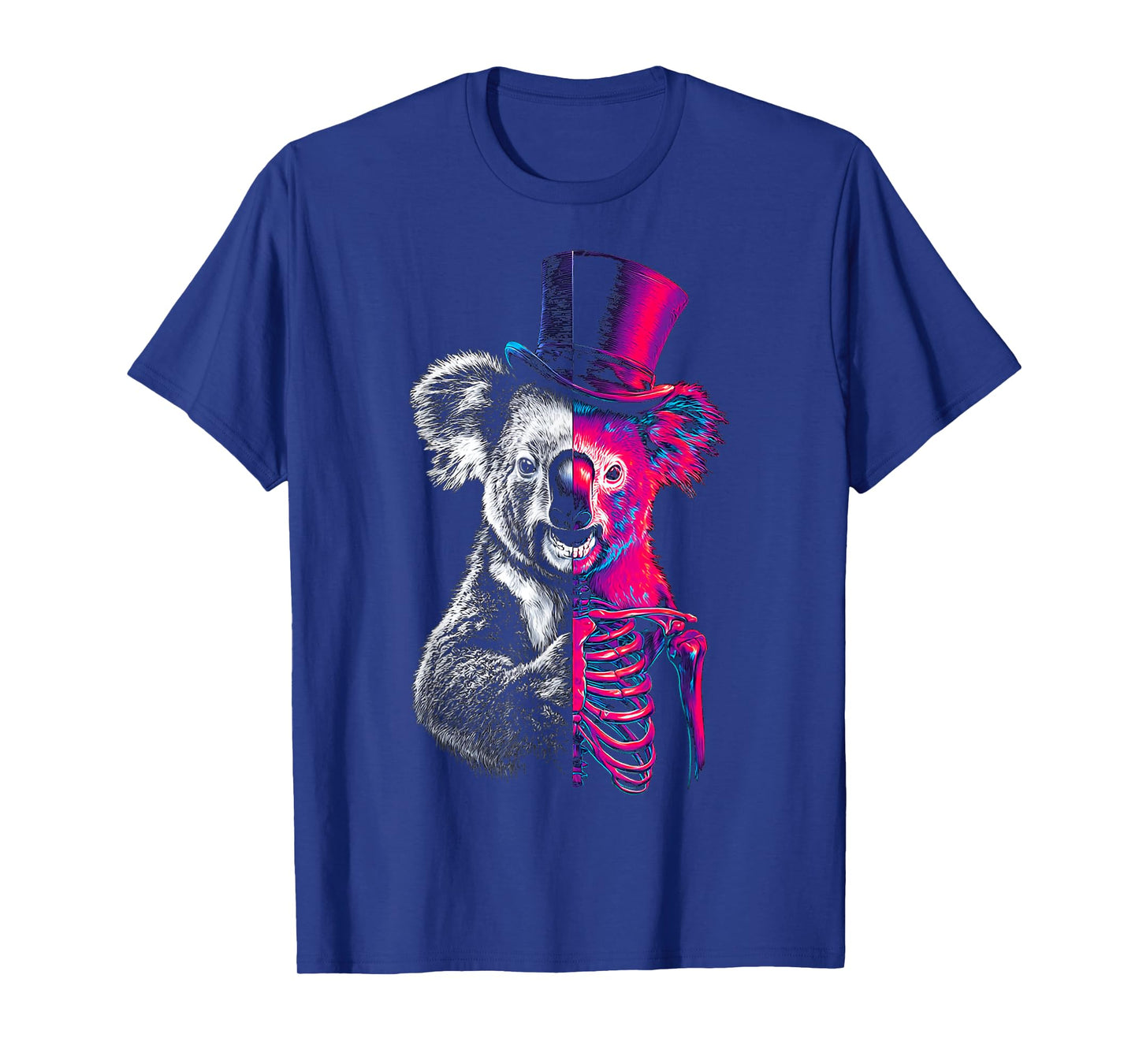 Halloween Koala Skeleton Magician Drawing Animal Halloween T-Shirt