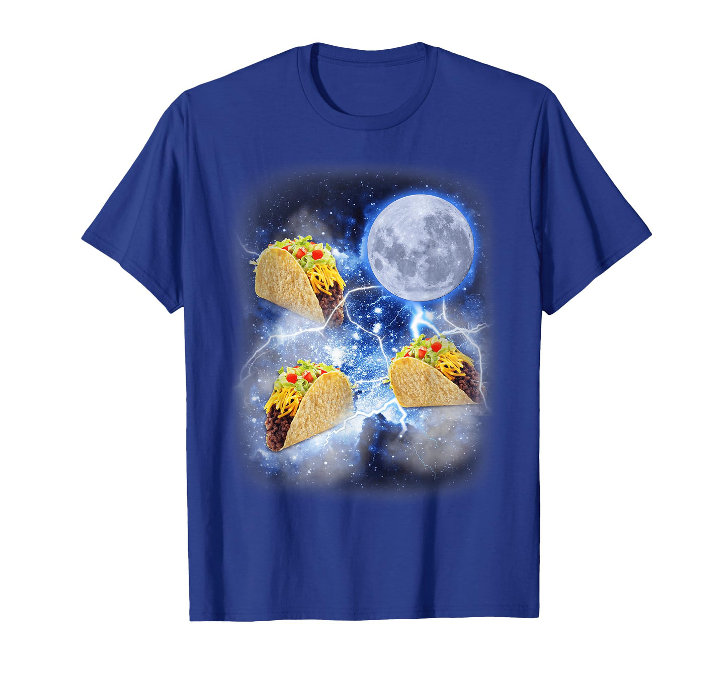 Three Taco Moon - Funny 3 Tacos Howling Meme Weird Cursed T-Shirt
