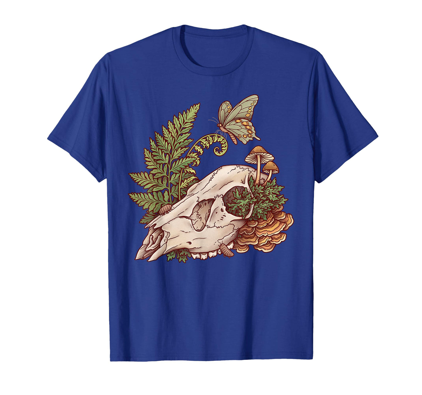 Deer Skull Vulture Culture Therian Furry Decay Green Witch T-Shirt