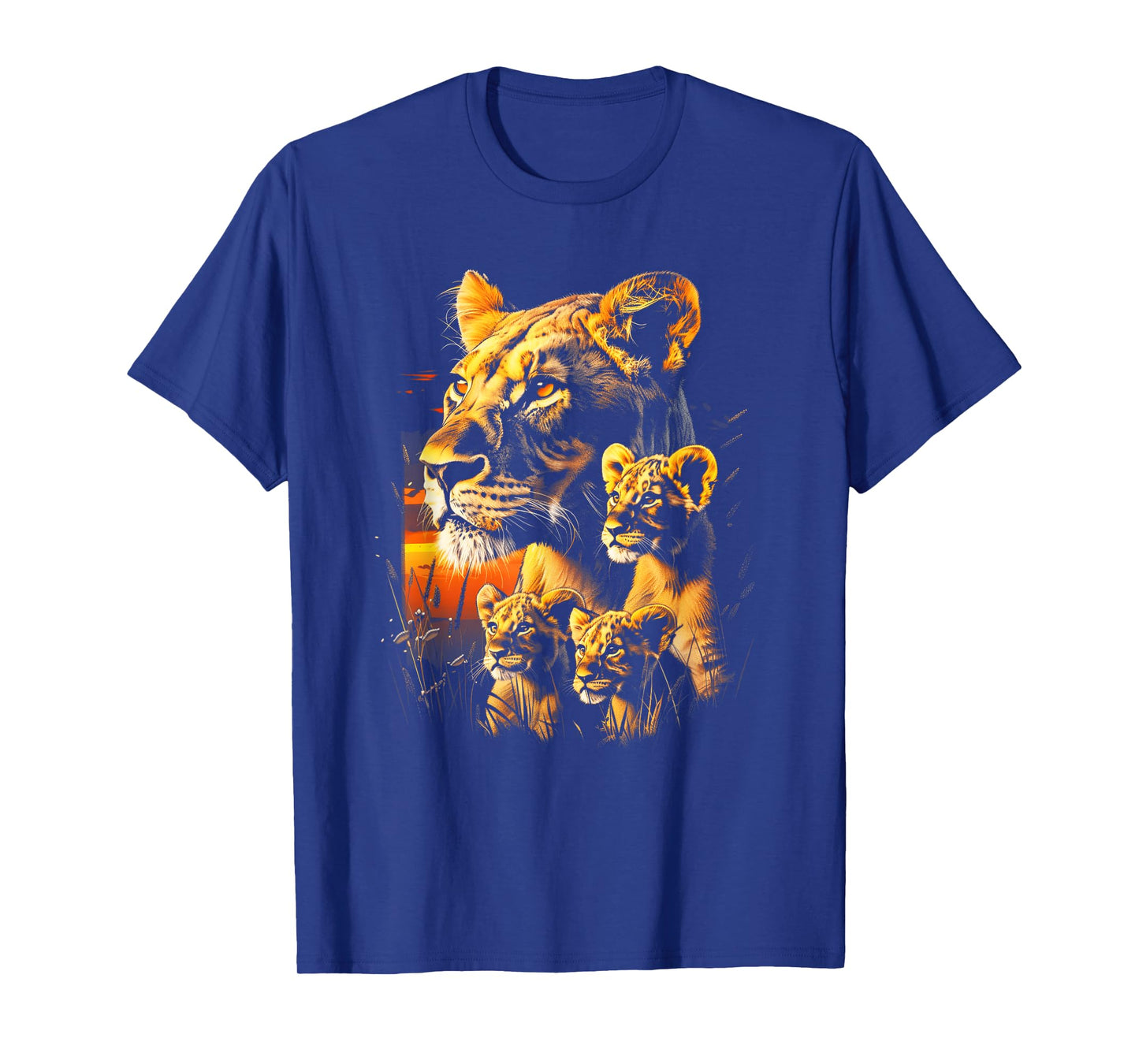 Lioness Cubs African Sunset Lion family Lion cubs T-Shirt