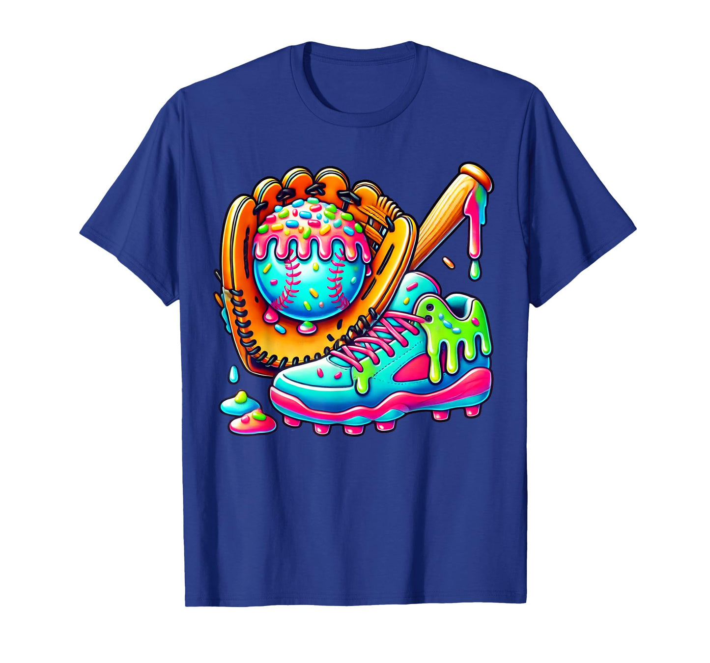 Ice Cream Drip Baseball Stuff Baseball Drip For Boys Graphic T-Shirt
