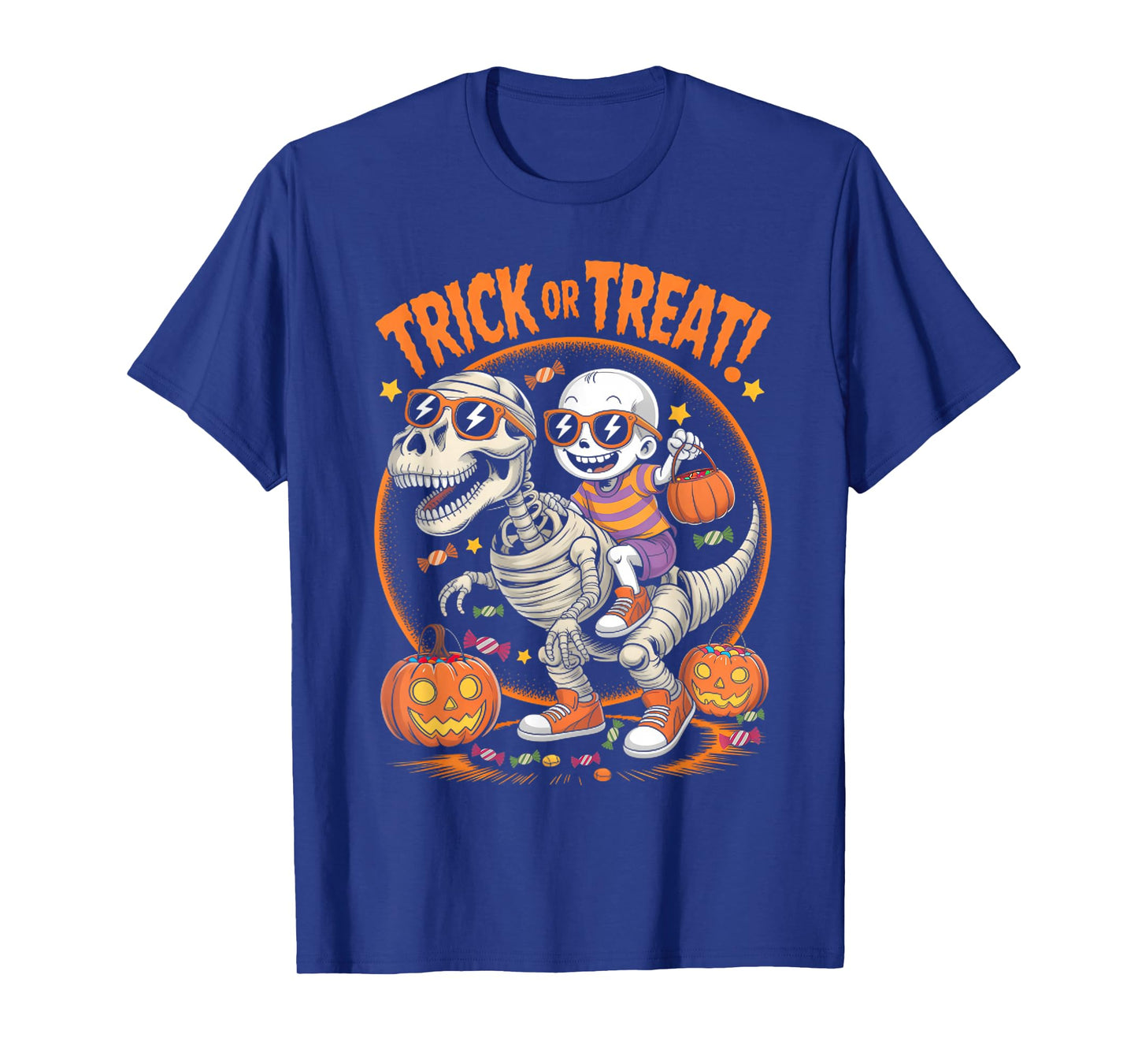Trick Or Treat Dinosaur T Rex Halloween Cute Dino Halloween T-Shirt