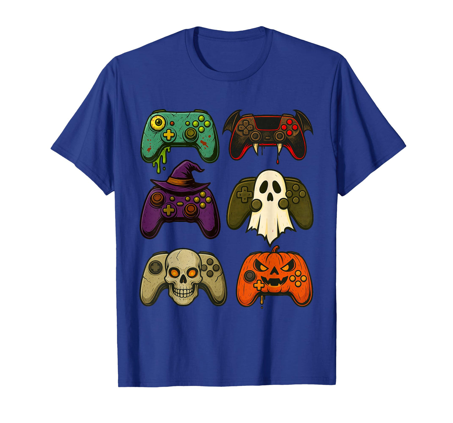 Mummy Skeleton Zombie Gaming Controllers Halloween Boys Kids T-Shirt