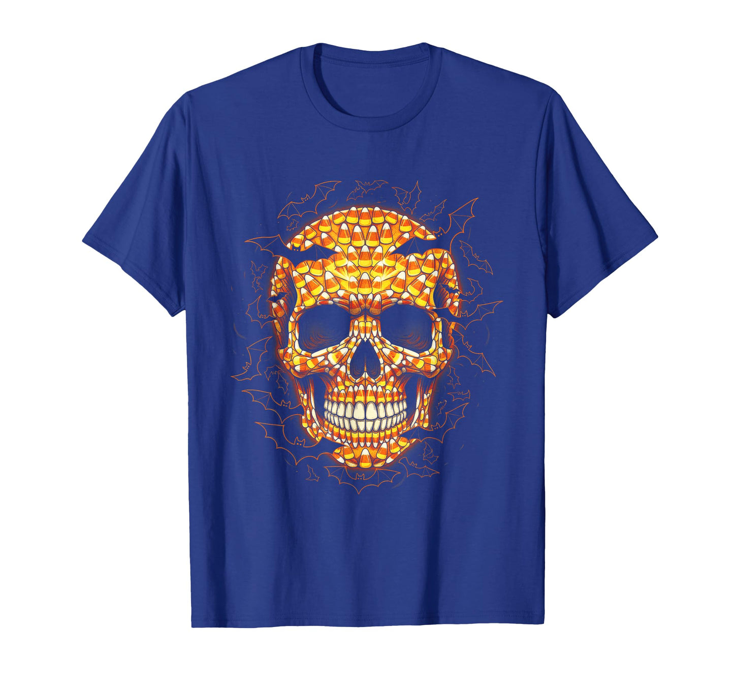 Candy Corn Skull Graphic Halloween Costume T-Shirt