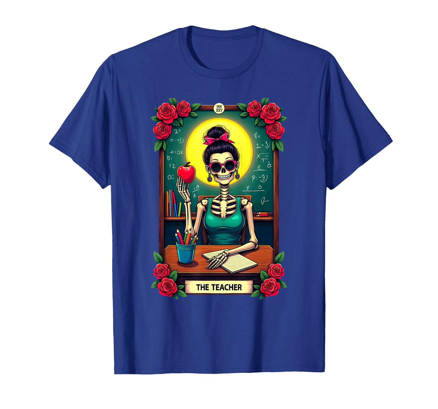 Gothic Tarot Card The Teacher Skeleton T-Shirt