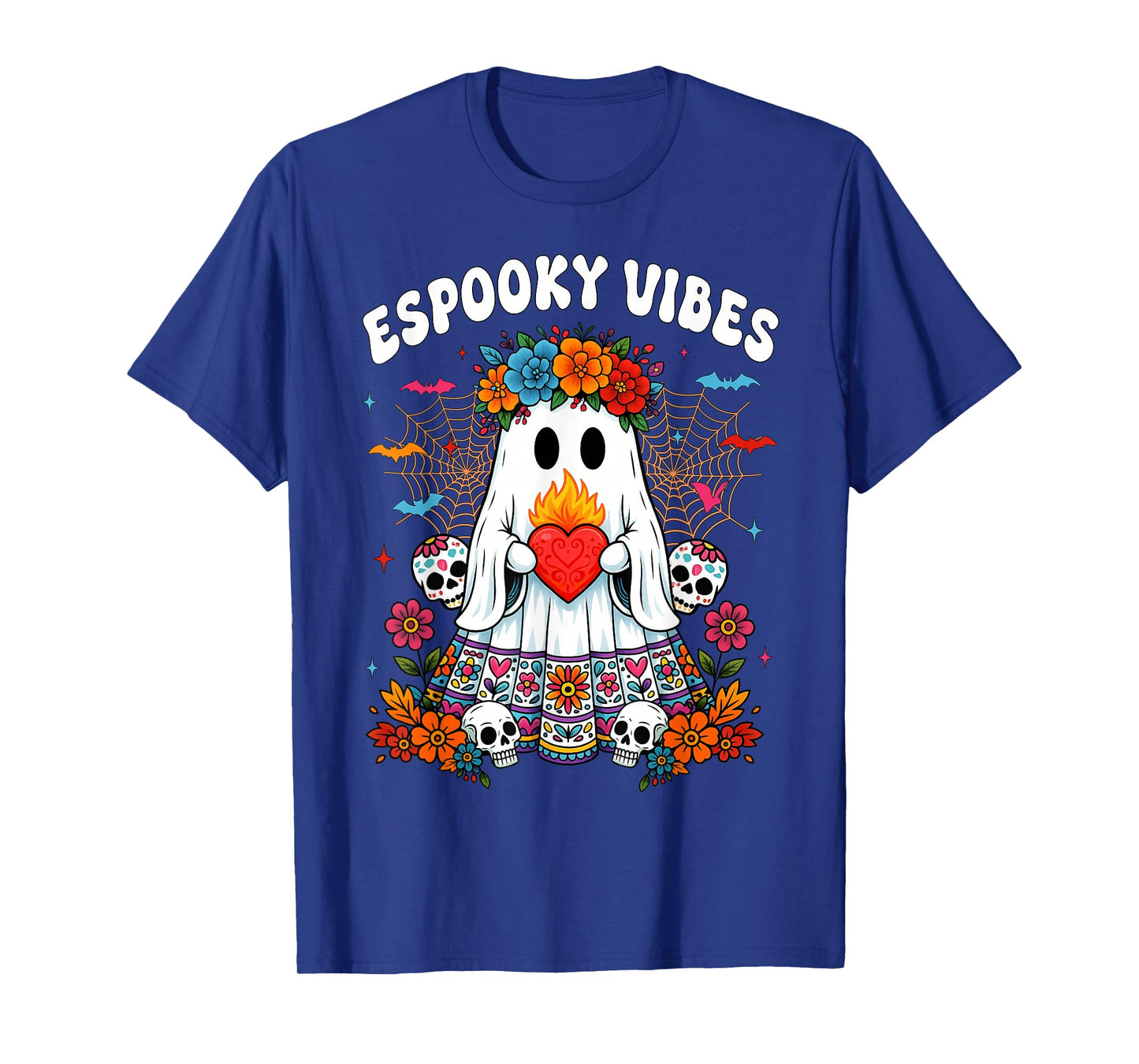 Espooky Vibes Day of The Dead Mexican Halloween Ghost Women T-Shirt