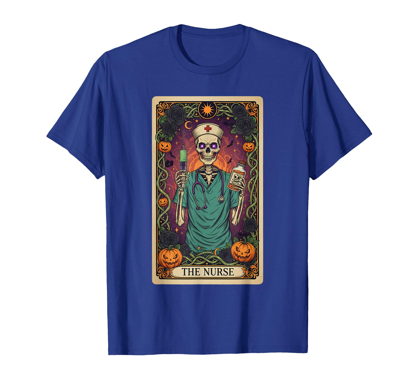 The Nurse Skeleton Tarot Card Funny Nursing Women T-Shirt