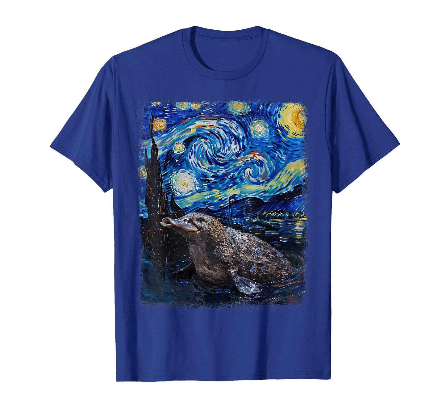 Platypus Starry Night Painting T-Shirt