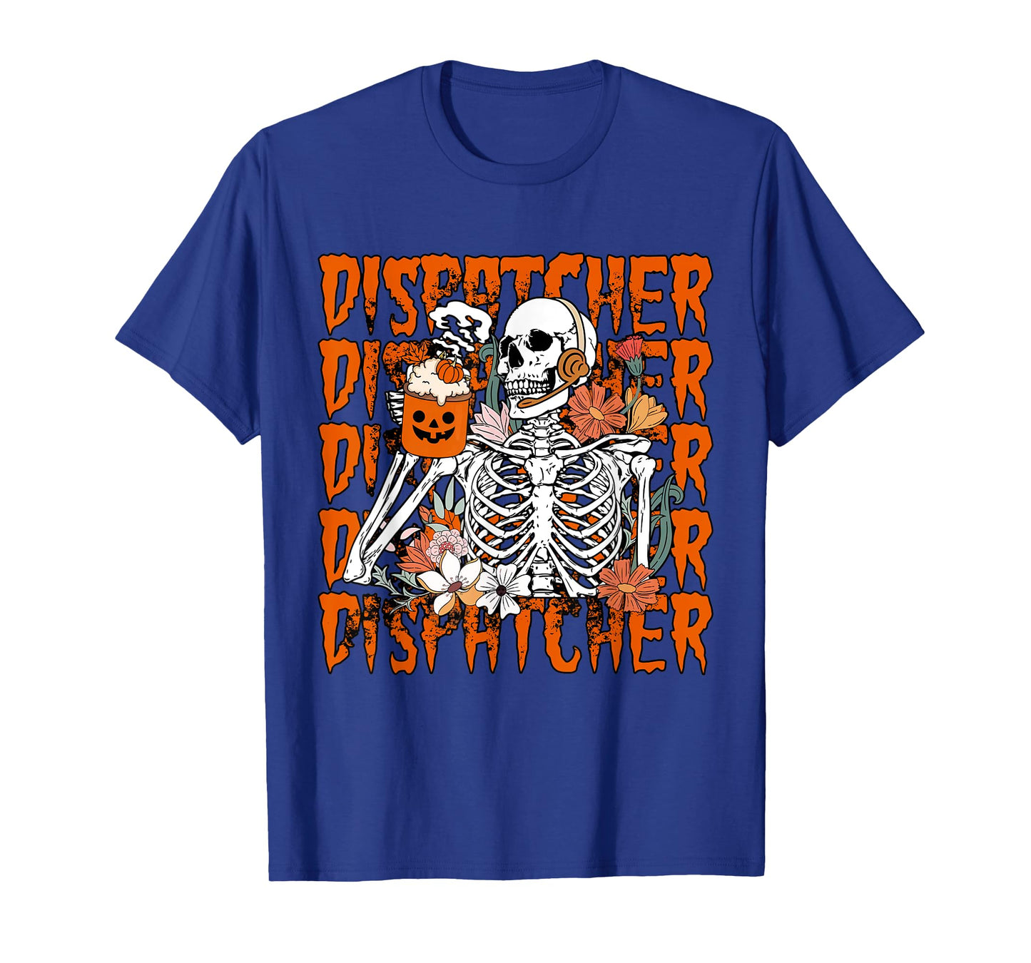 Retro Skeleton 911 Dispatcher Halloween What Your Emergency T-Shirt