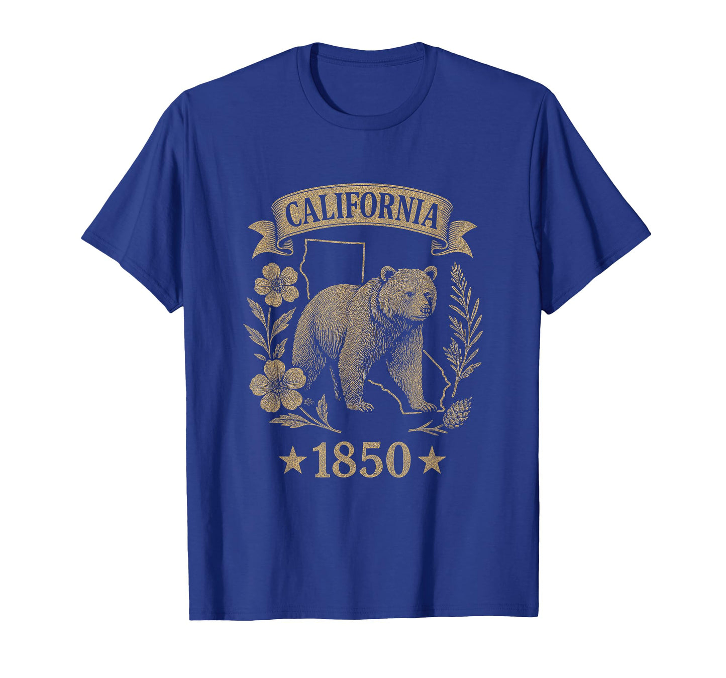 California 1850 Vintage Bear Retro Nature State Pride T-Shirt