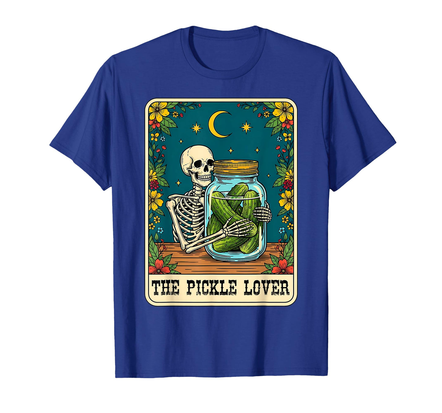 The Pickle Lover Tarot Card Skeleton Pickles T-Shirt