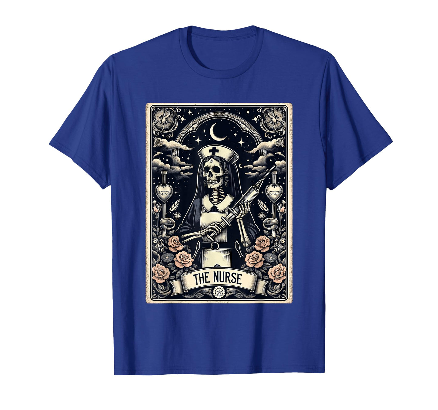 The Nurse Skeleton Tarot Card Funny Halloween Nurse T-Shirt