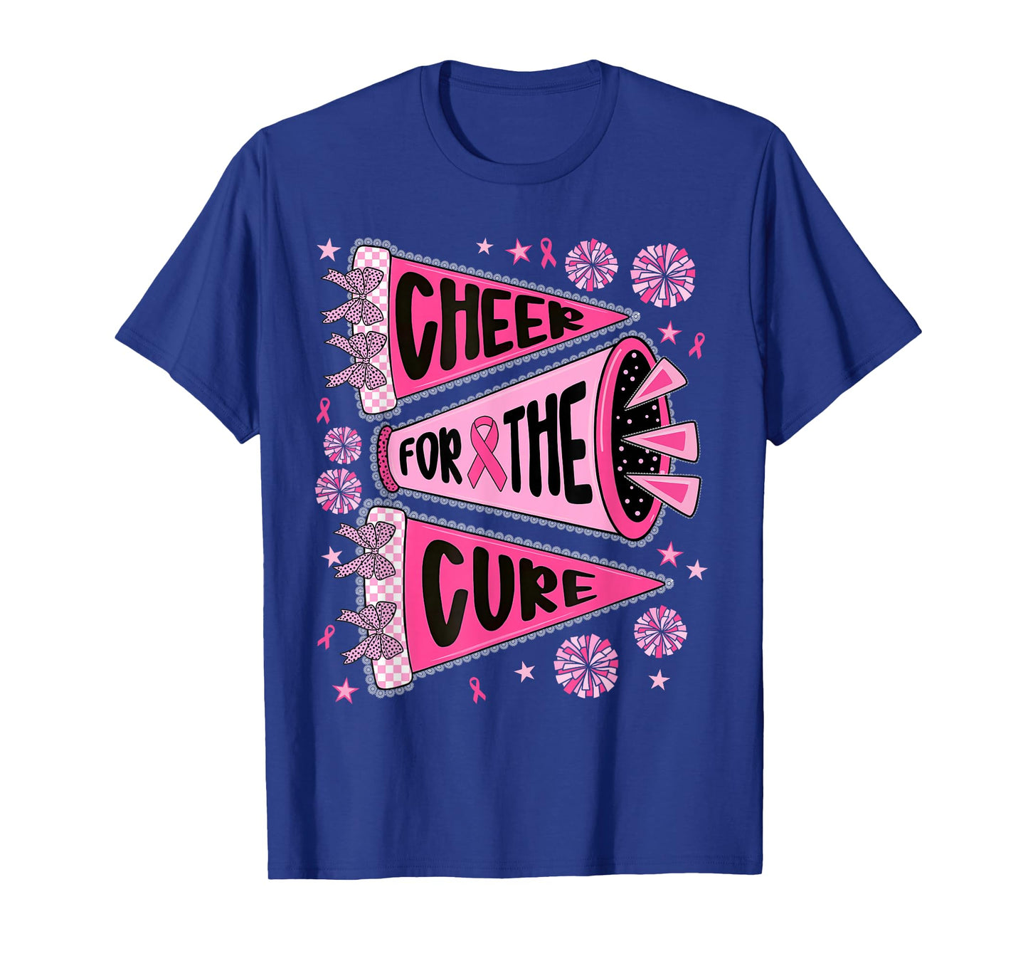 Cheer for The Cure Cheer Breast Cancer Pink Women Girls T-Shirt