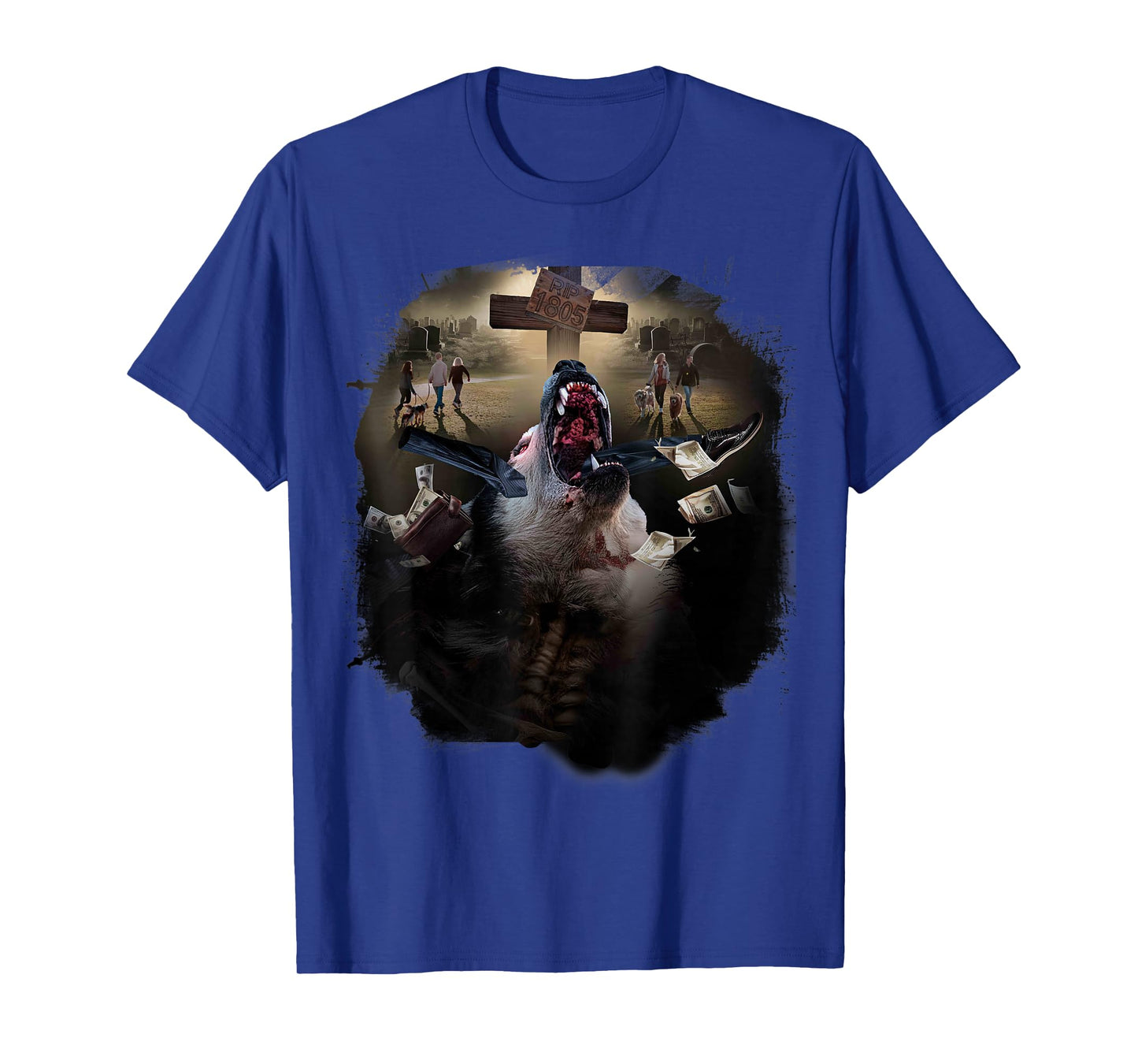 Skeleton Zombie Husky, Dog Revenge, Halloween T-Shirt