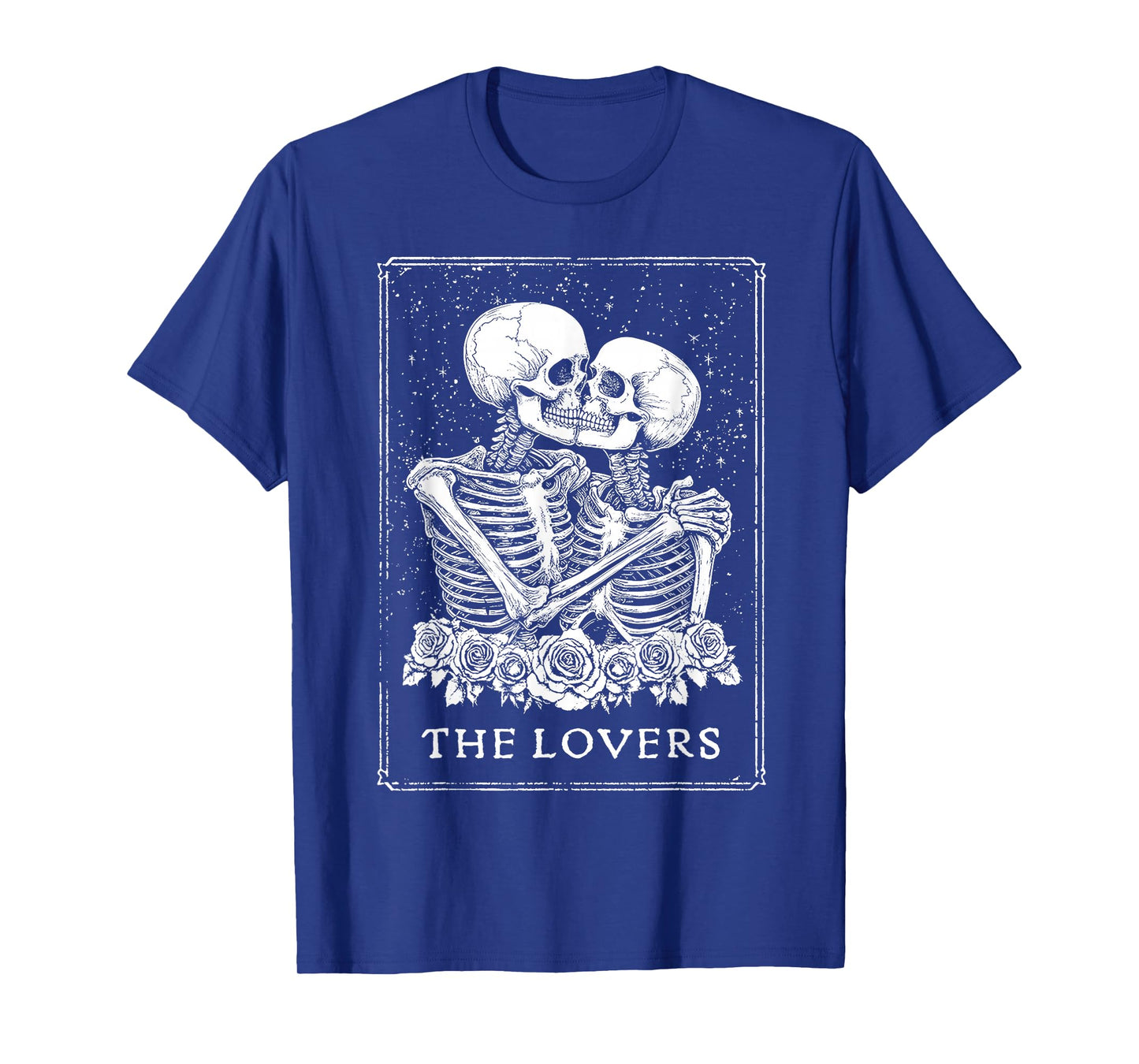 The Lovers Skeleton Lovers Gothic Tarot Card Dark Art T-Shirt