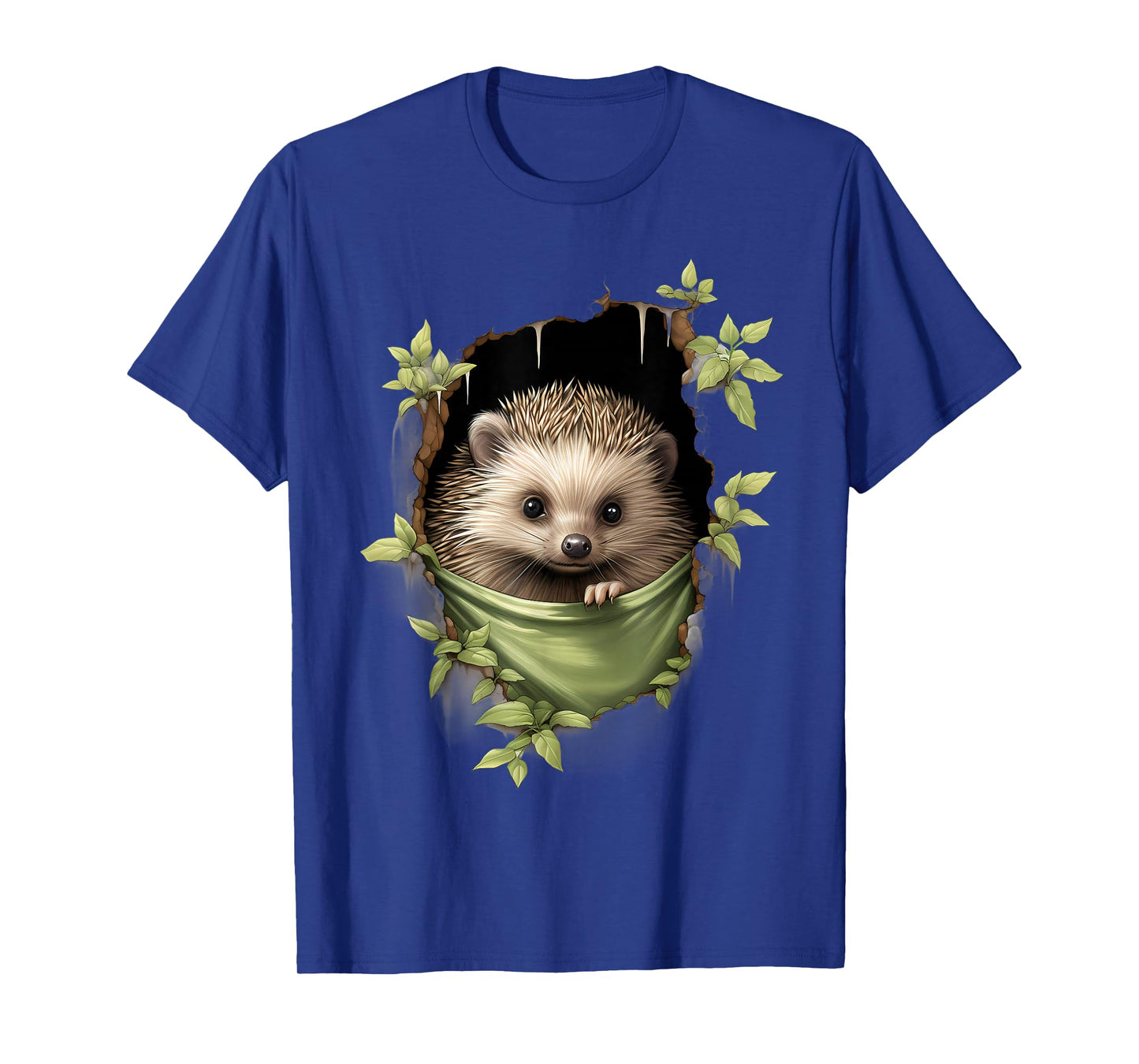 Hedgehog Nature Portrait Motif Animal Art Forest Wildlife T-Shirt