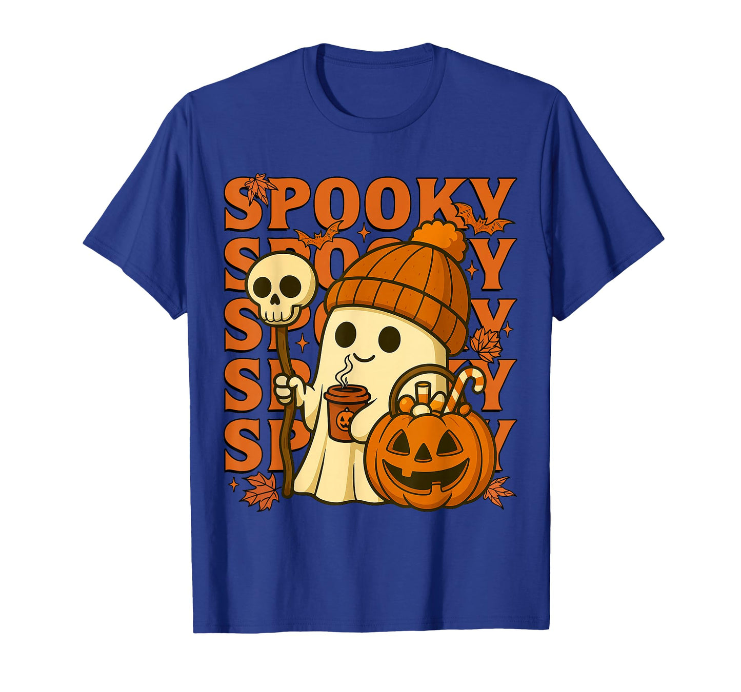 Retro Halloween Spooky Boo Ghost Trick Or Treat Candy Kids T-Shirt