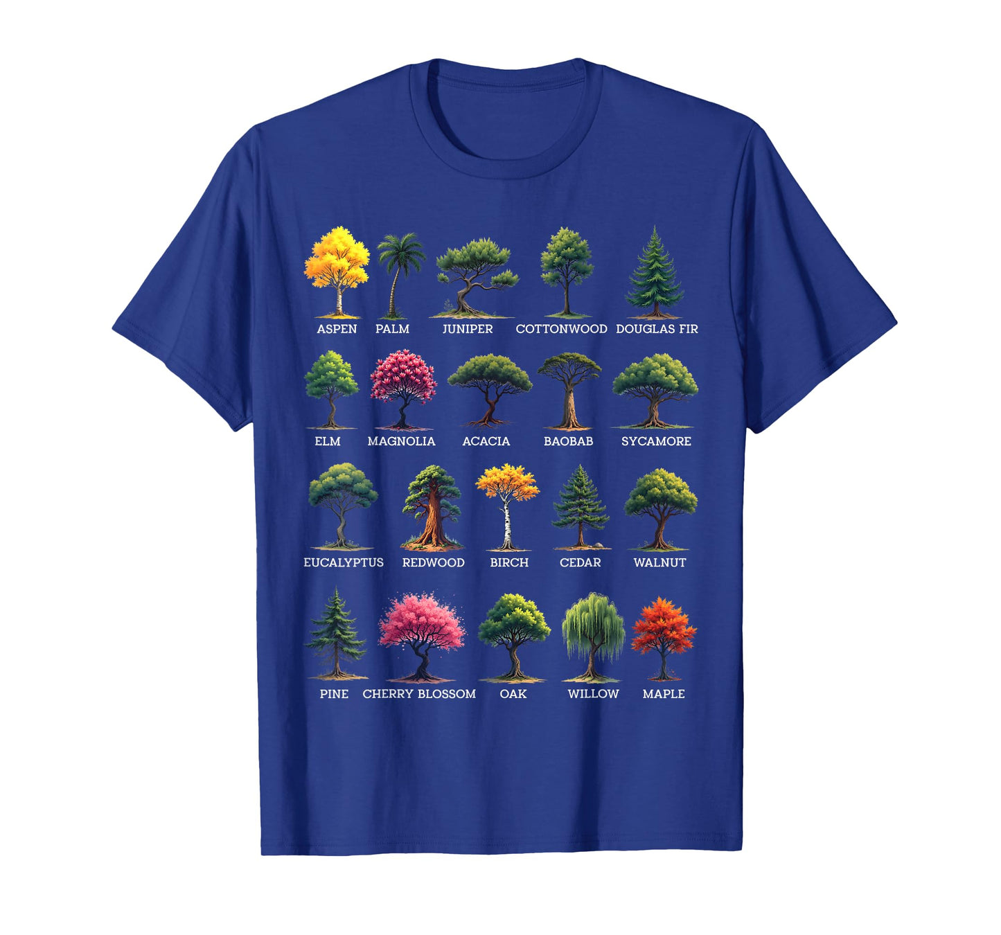 Types Of Trees Earth Day Nature Dendrology Environment T-Shirt