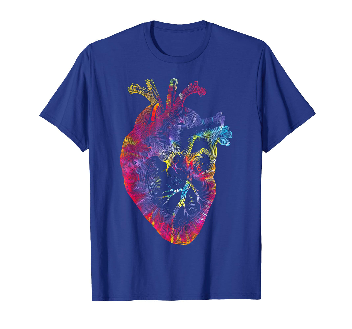 Tie Dye Anatomical Heart Valentines Day Anatomy Love Science T-Shirt