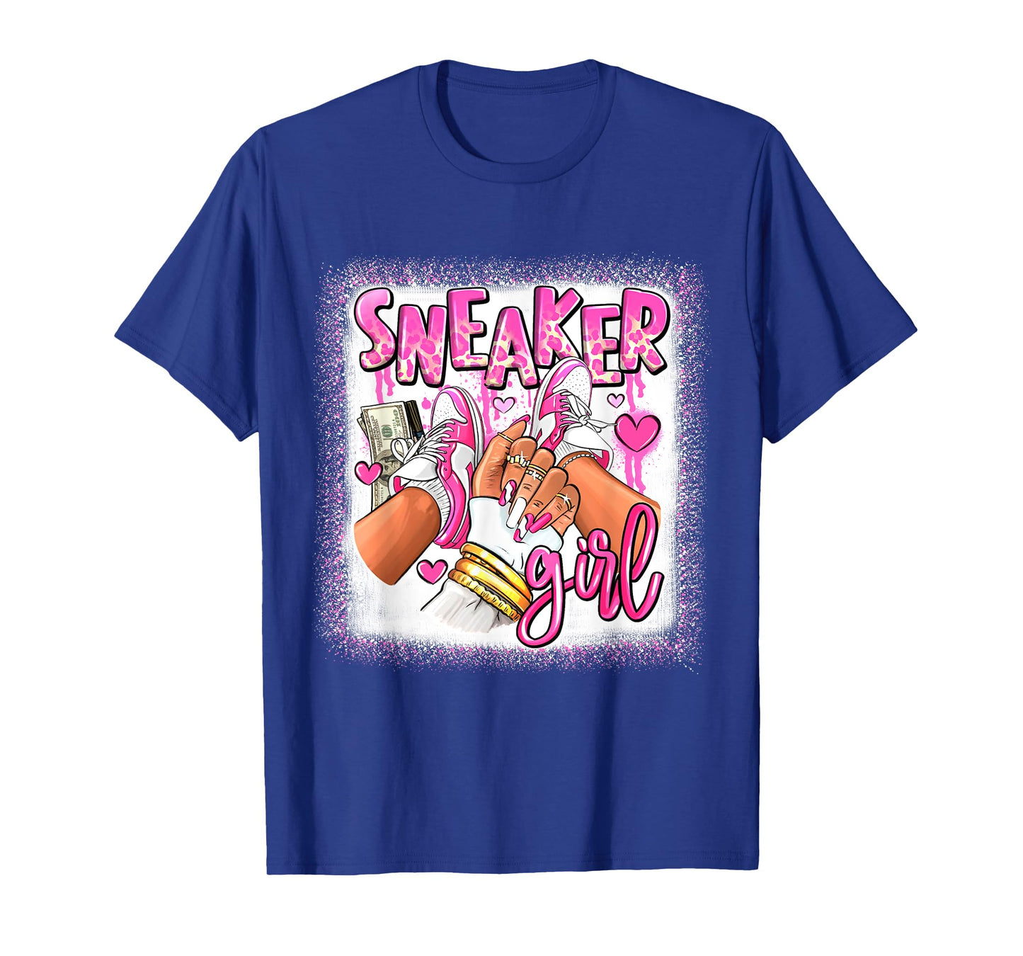 Women Pink And White Sneaker Girl, Funny Sneaker Girl Life T-Shirt