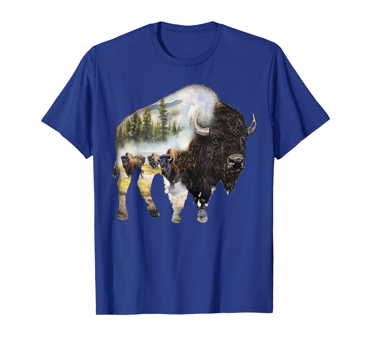 Bison Buffalo Beef Design Illustration T-Shirt