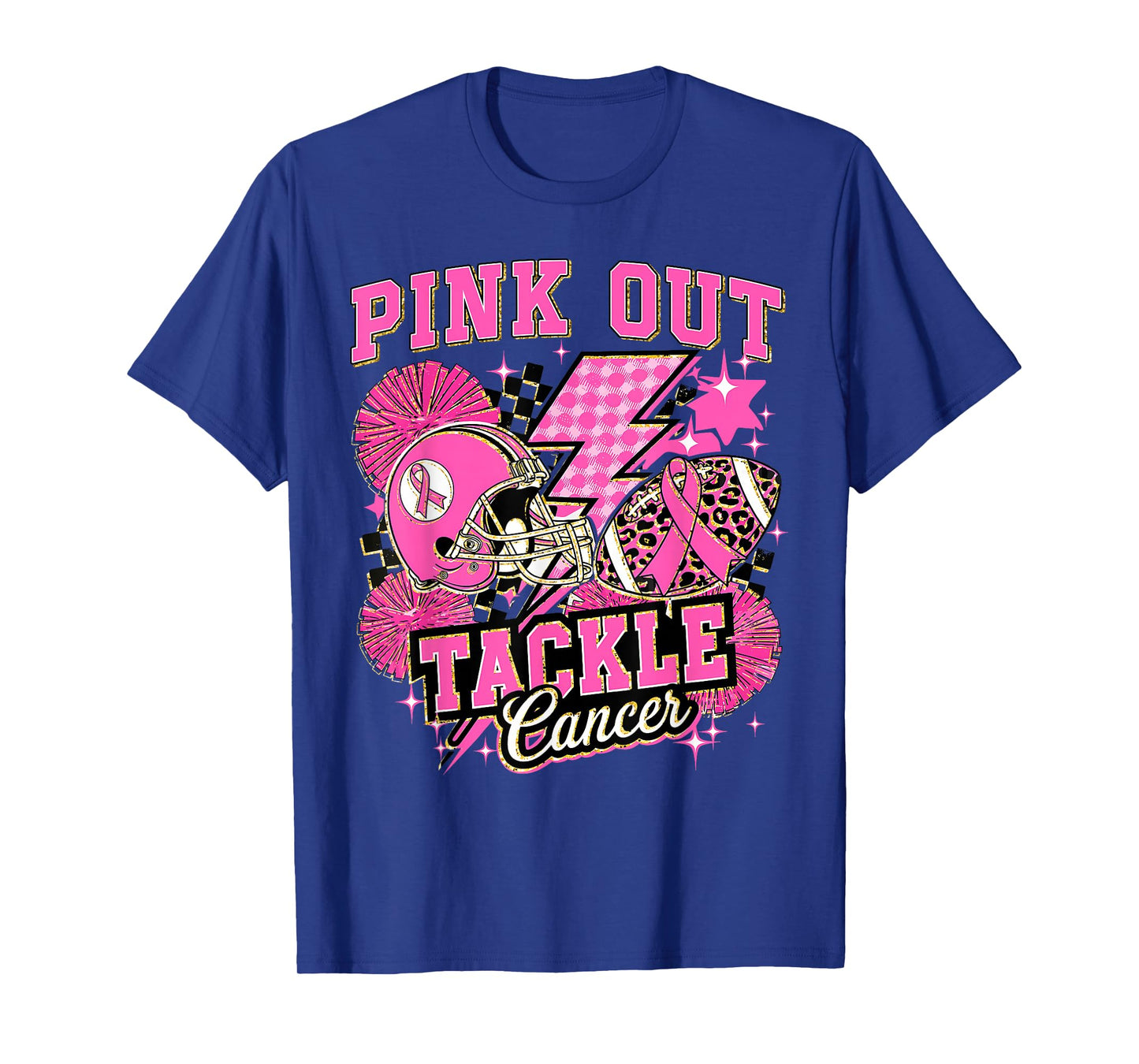 Pink Out Tackle Breast Cancer Awareness American Football T-Shirt