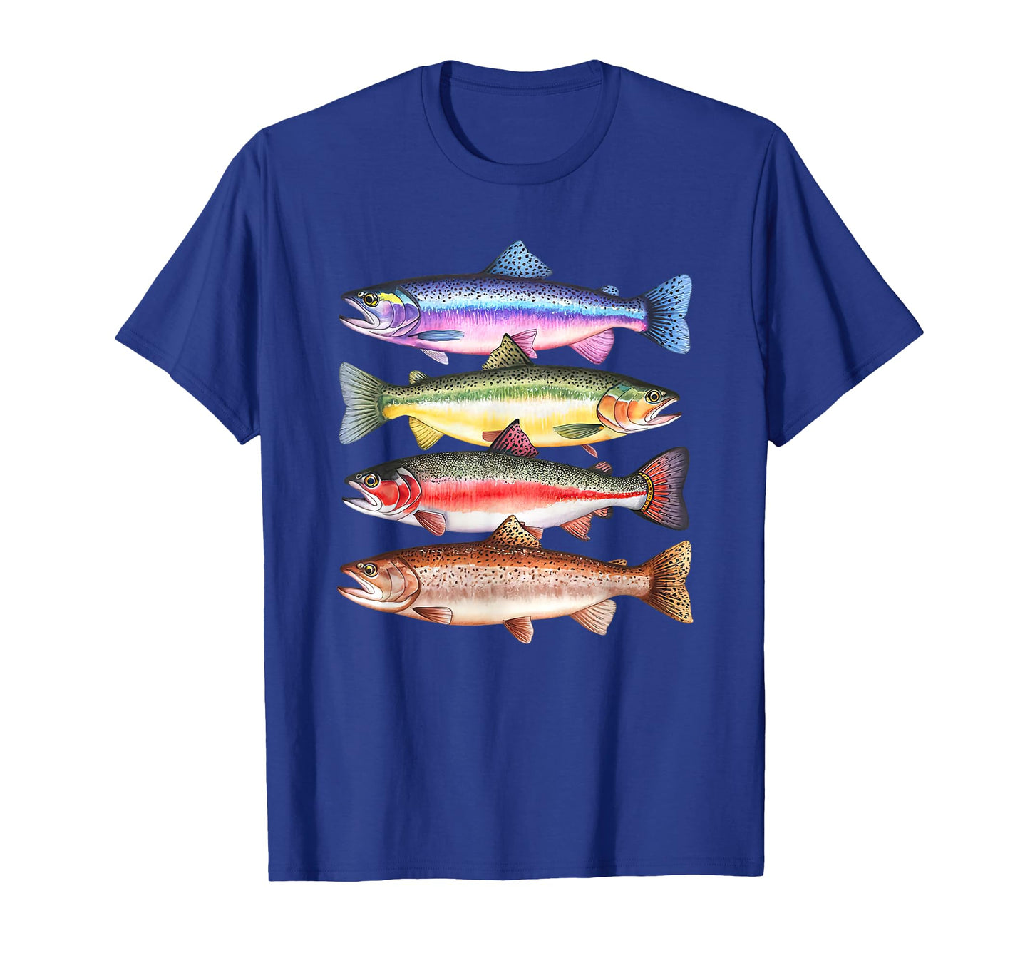abstract colorful trout in a row T-Shirt