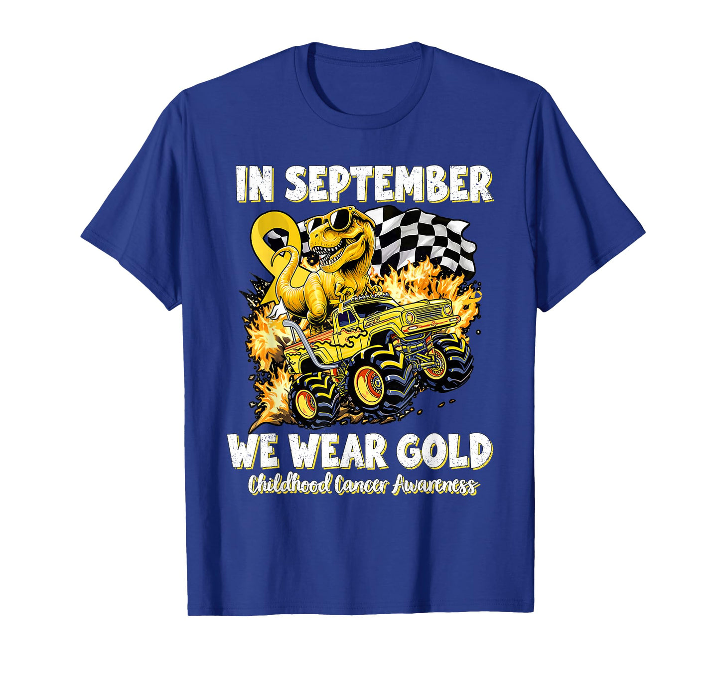 in September We Wear Gold Childhood Cancer Awareness Ribbon T-Shirt