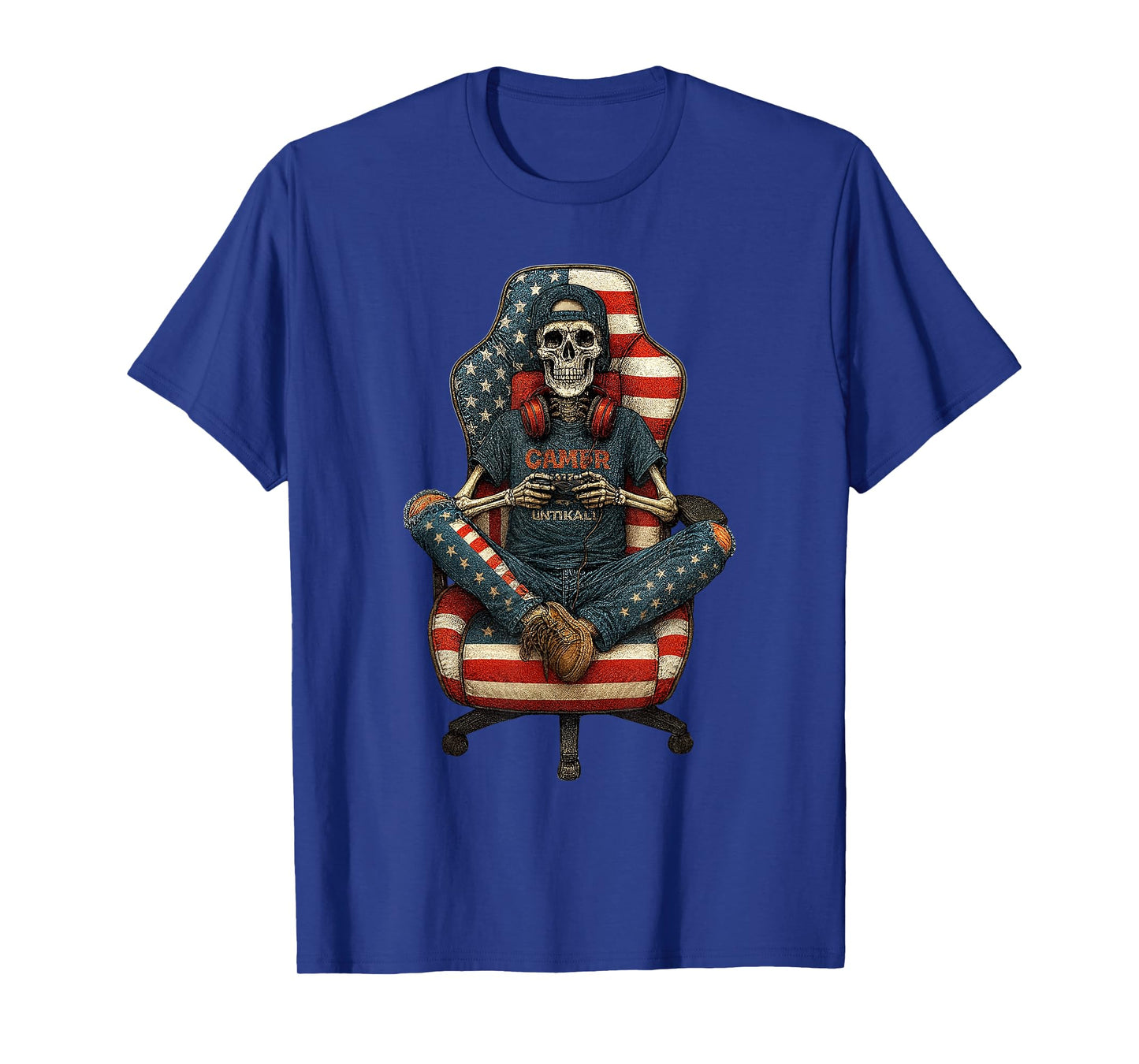 Retro Skeleton Gamer Outfit β Funny Halloween Gaming Look wi T-Shirt