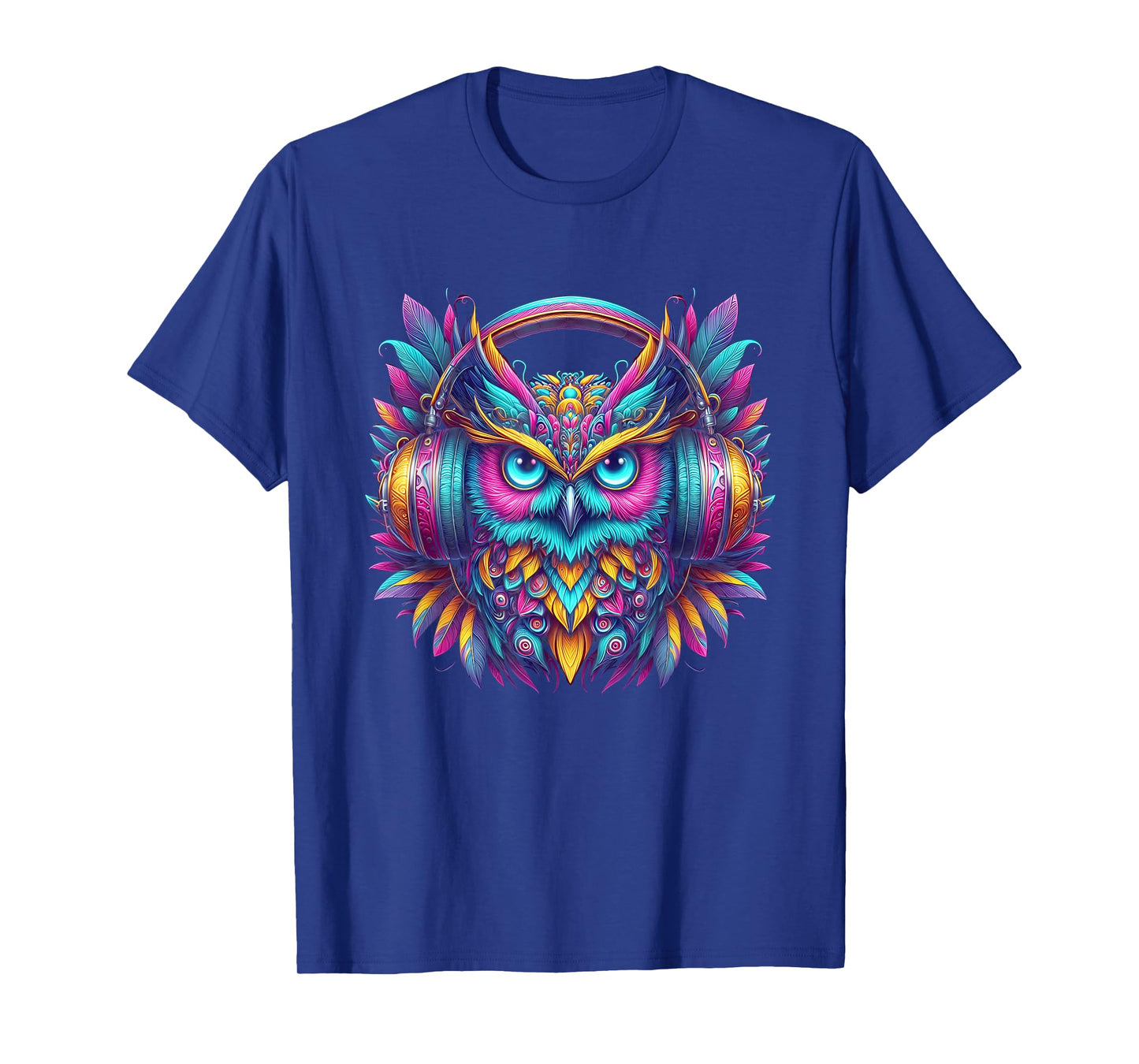 Rave Rainbow Owl House EDM Festival Raver Animal EDC T-Shirt