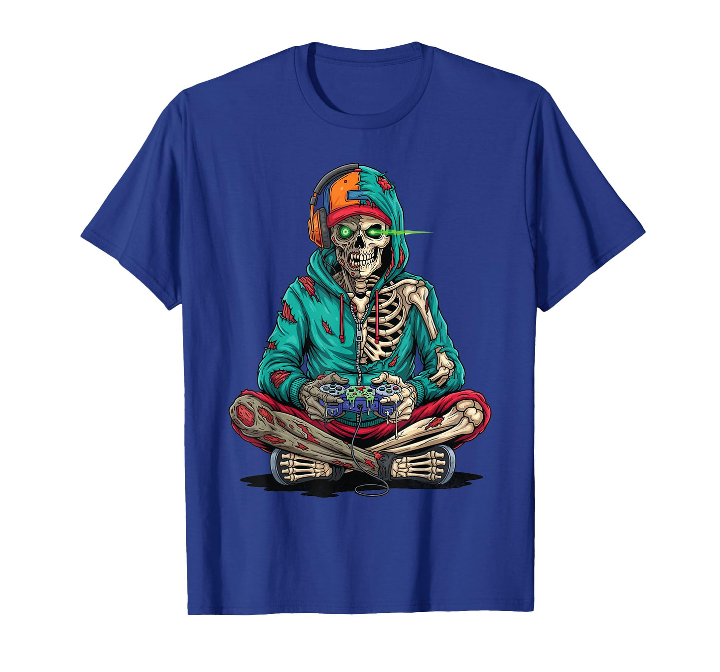 Halloween Scary Gamer Zombie Skeleton T-Shirt