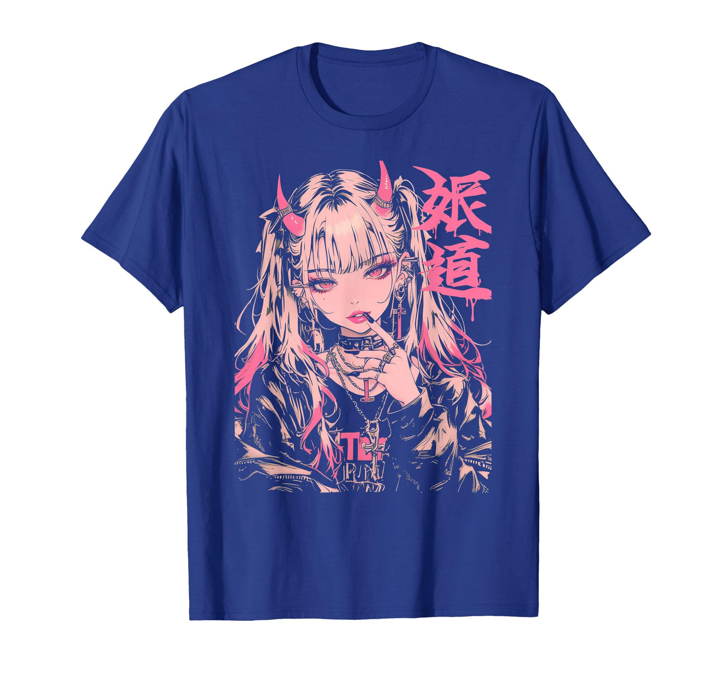 Goth Grunge Demon Anime Girl Waifu Horror Alt Aesthetic T-Shirt