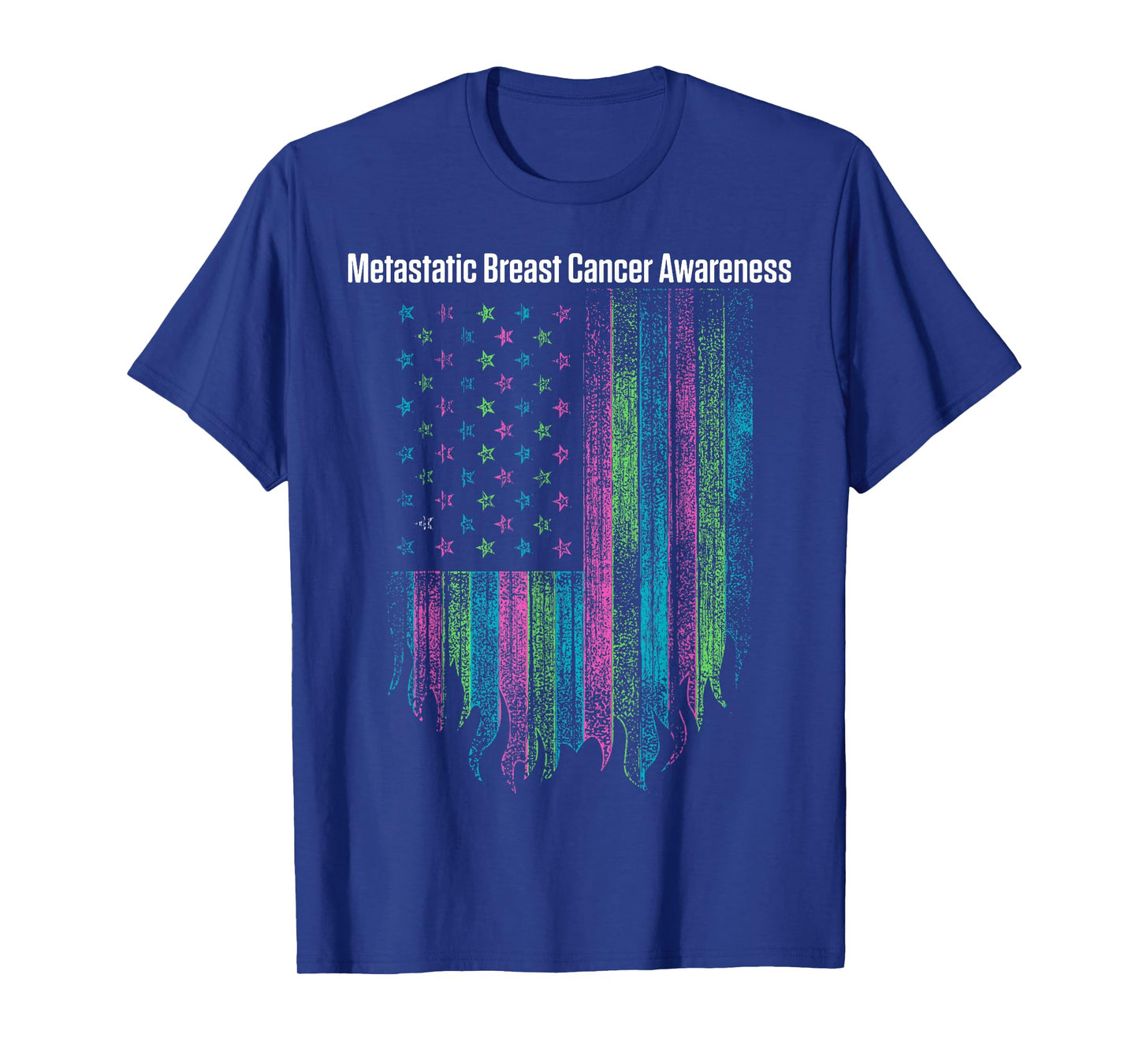 Metastatic Breast Cancer Awareness Flag Warrior T-Shirt