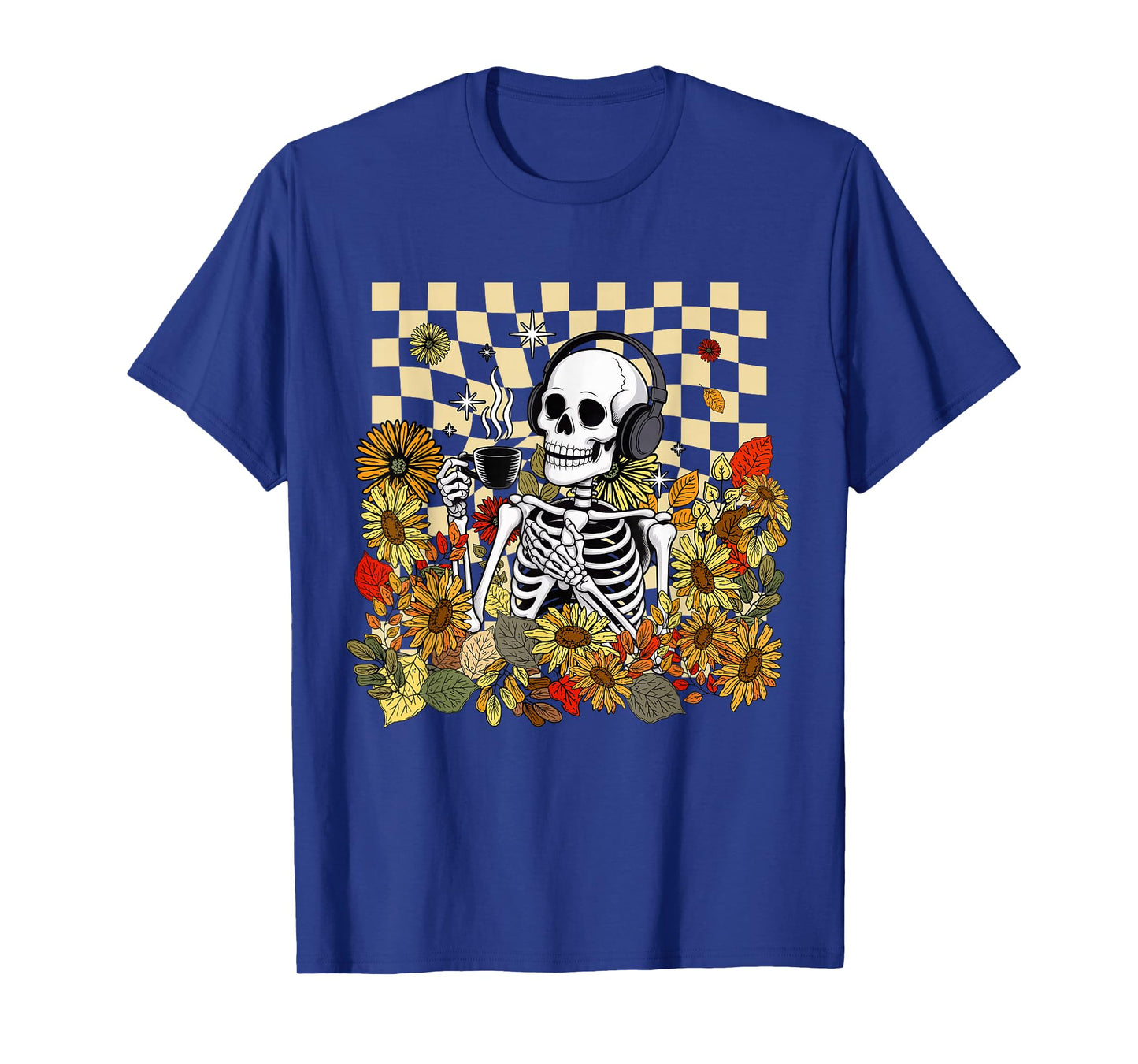 Skeleton Drinking Coffee Shirt for Men Women Never Better T-Shirt