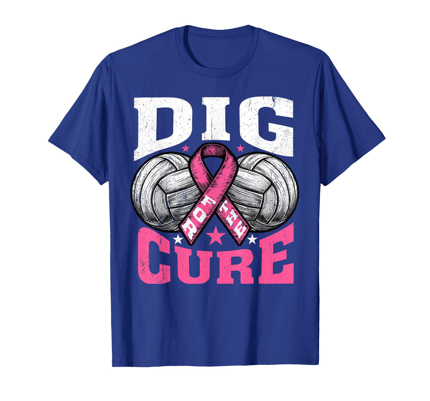 Breast Cancer Volleyball Dig Cure Wear Pink Out Awareness T-Shirt
